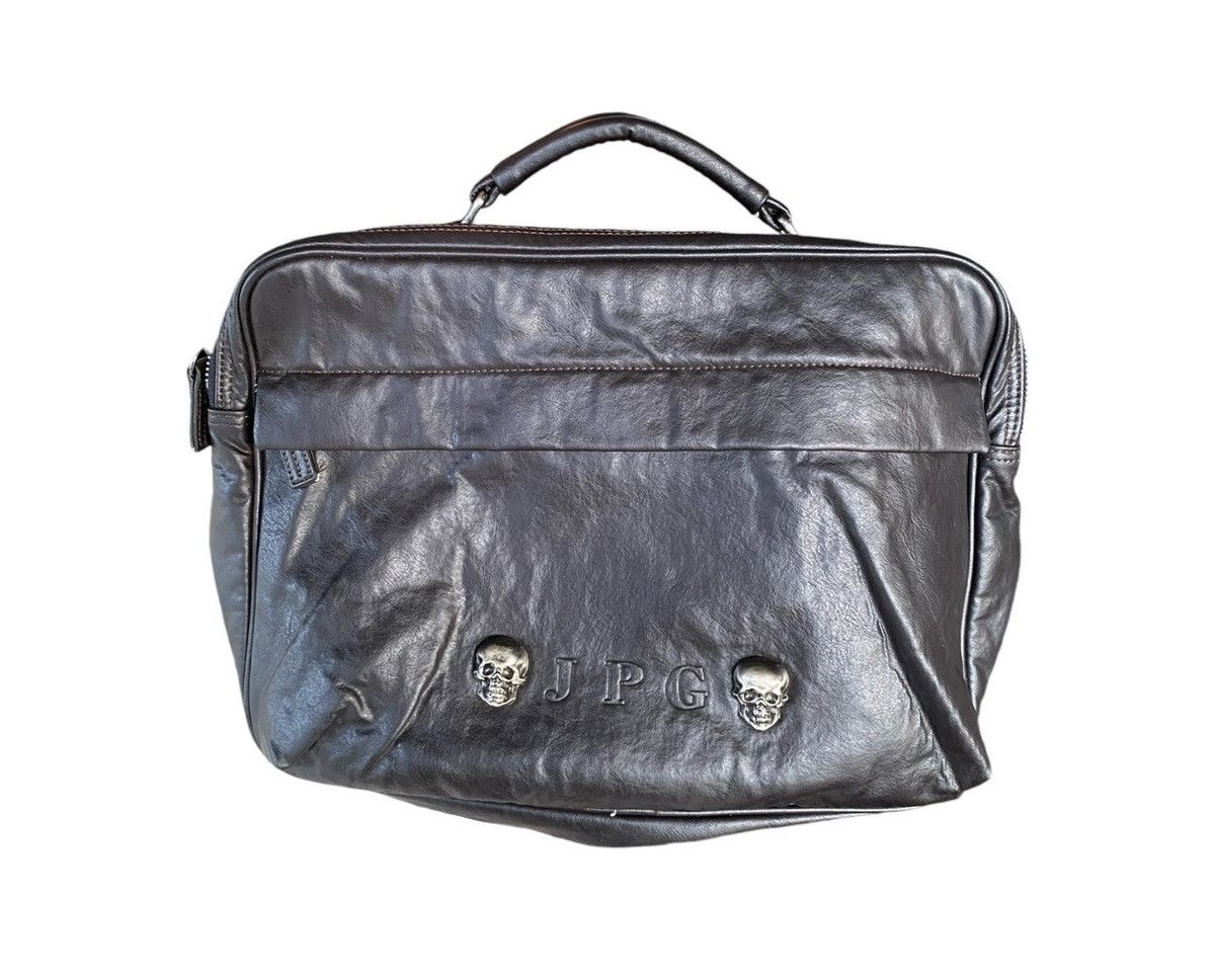 Jean Paul Gaultier Vintage Jean Paul Gaultier JPG Skull Brown Leather Handbag Size ONE SIZE - 2 Thumbnail