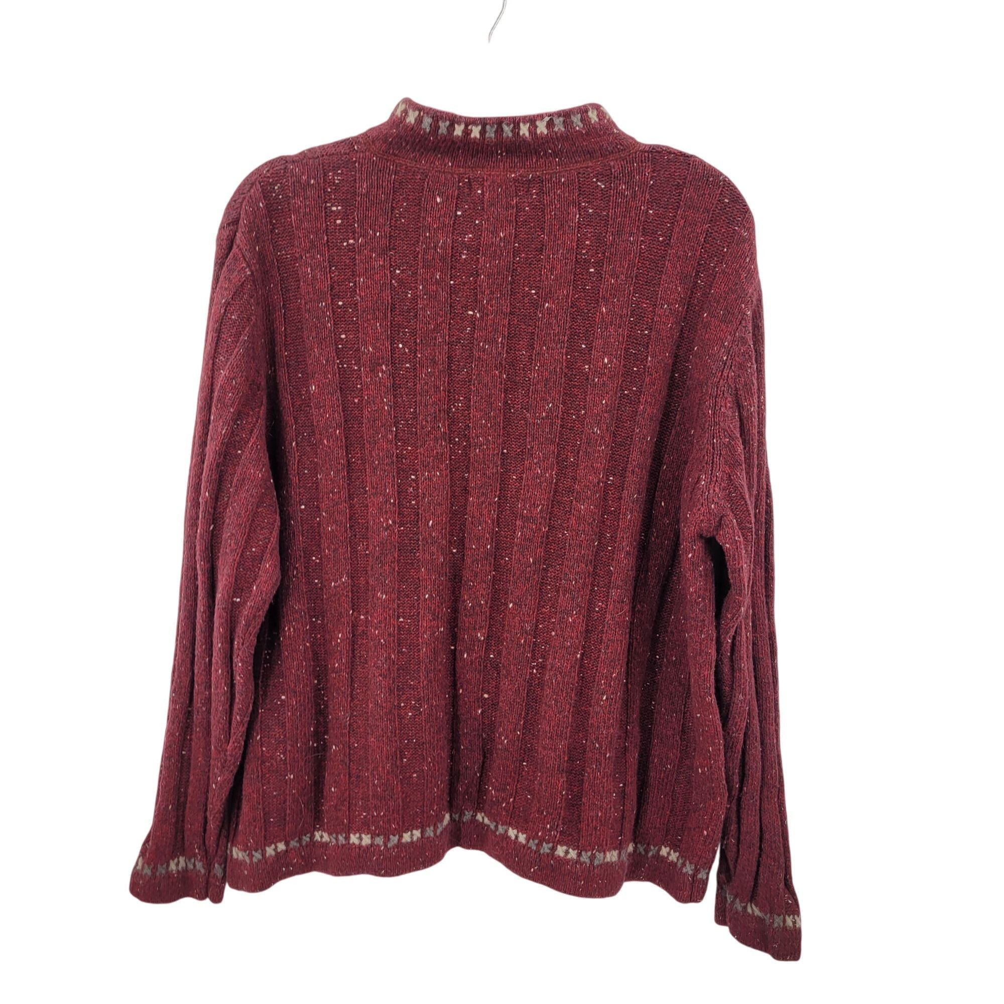 Woolrich Woolen Mills Woolrich Womens XL Ruby Heather Henley Sweater Wool Ribbed K Size XL / US 12-14 / IT 48-50 - 7 Thumbnail