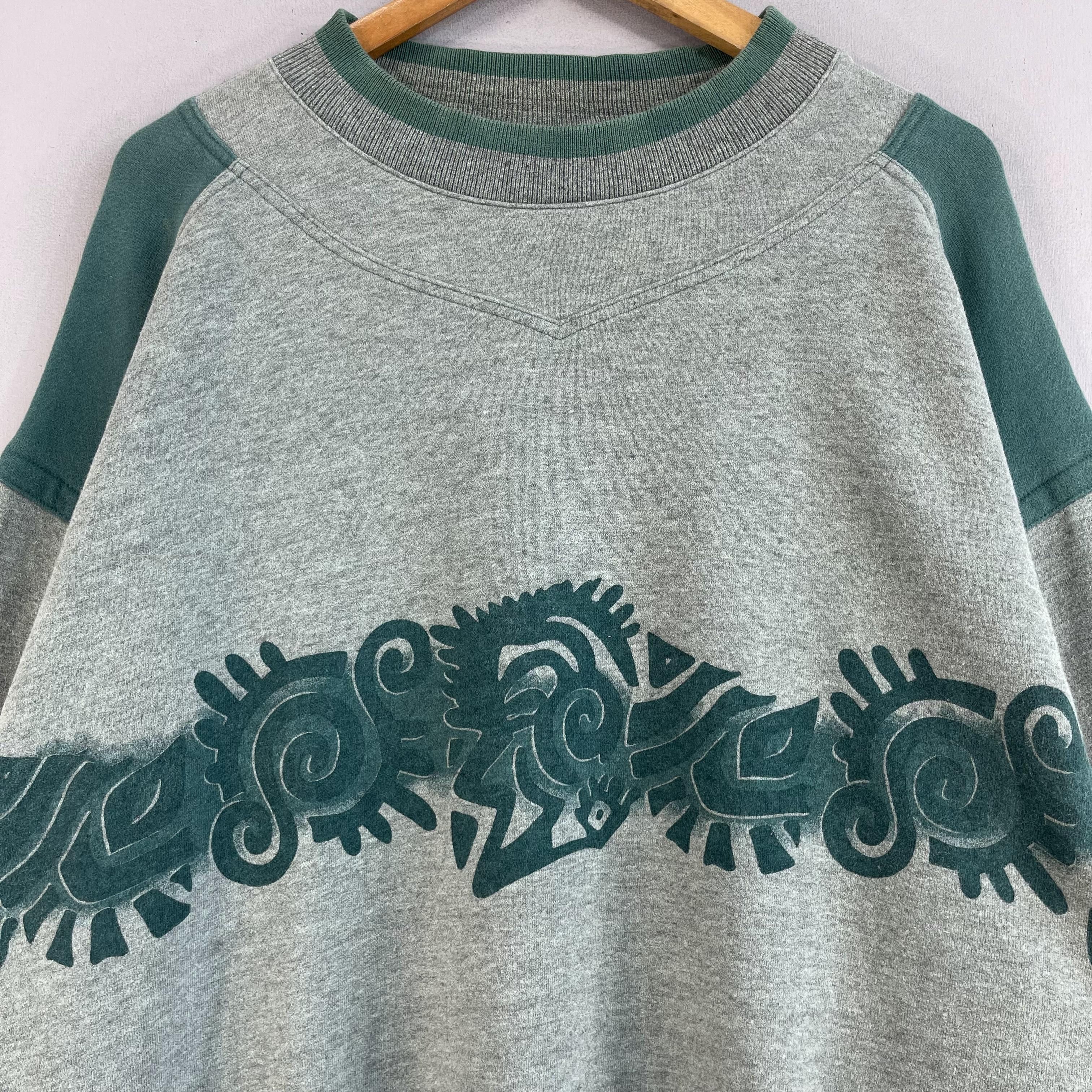 Le Coq Sportif × Vintage Vintage LE COQ SPORTIF Tribal Tattoo Style Stripe Sweatshirt Size US L / EU 52-54 / 3 - 2 Thumbnail
