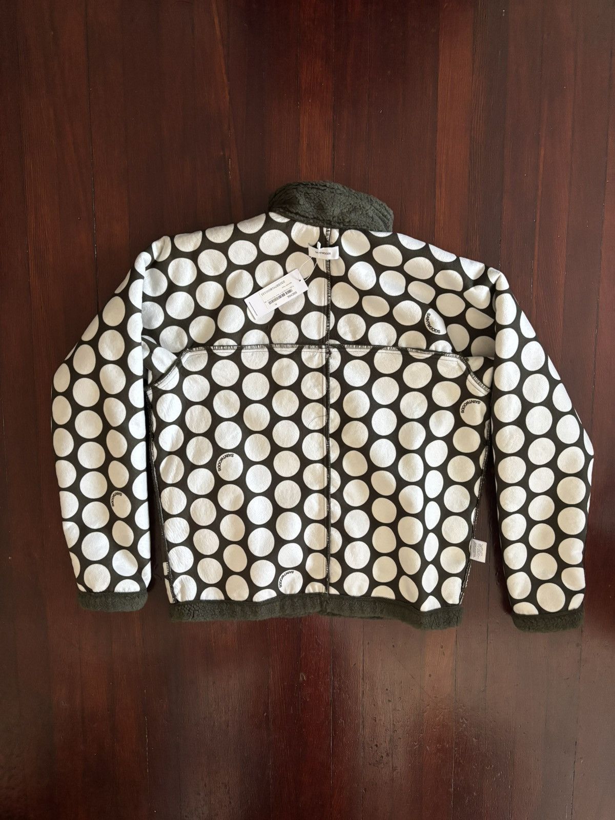 Saintwoods Saintwoods Green Reversible Polka-Dot Fleece Jacket Size US M / EU 48-50 / 2 - 8 Thumbnail