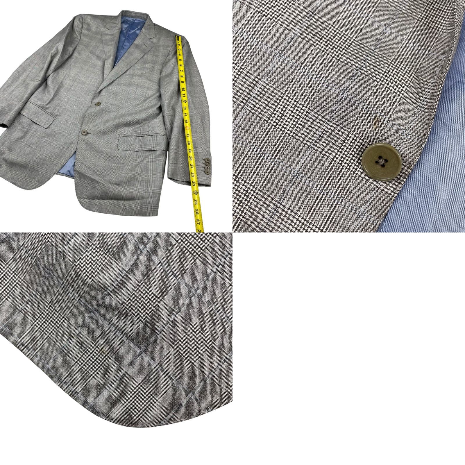 Ermenegildo Zegna VINTAGE Ermenegildo Zegna Blazer Men Su Misura Trofeo 600 Brown Plaid 44R US 54 EU Wool/Silk Size 44R - 9 Thumbnail