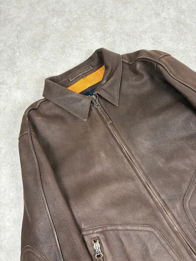 Armani 2000s Armani Brown Imperial Leather Jacket Size US M / EU 48-50 / 2 - 5 Thumbnail
