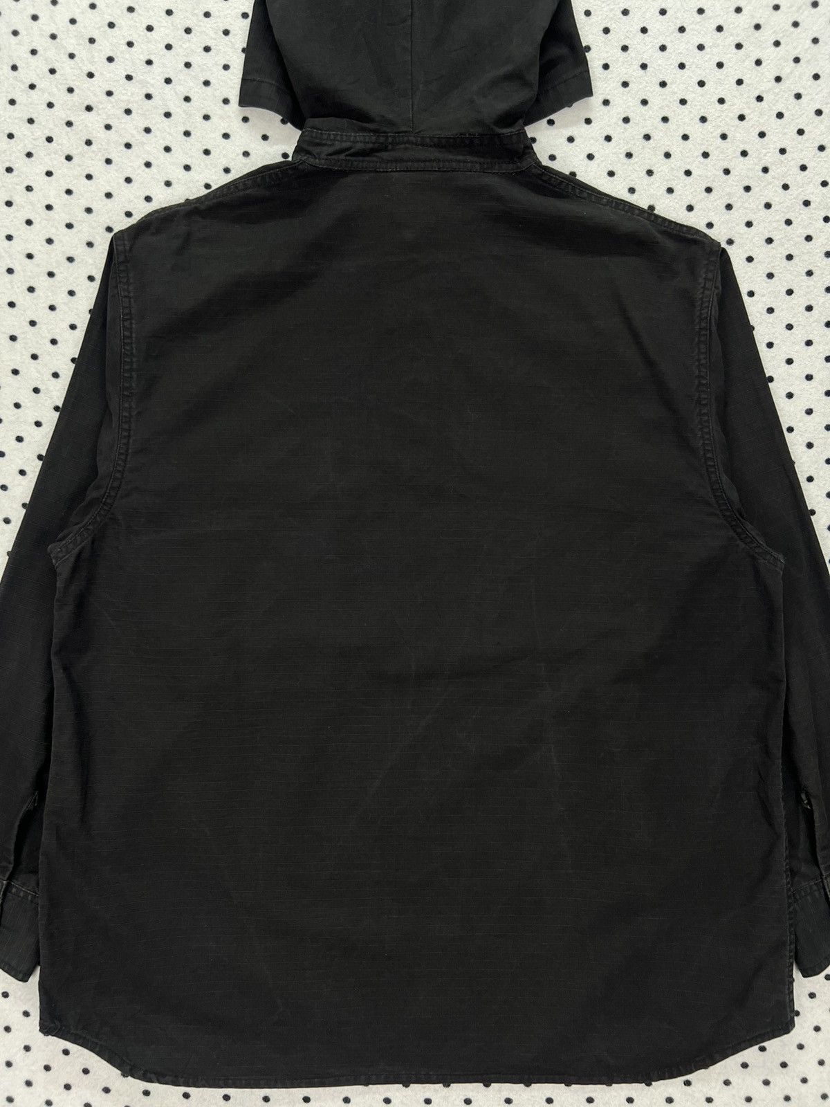 Japanese Brand × Vintage Script Ripstop Half Button Hooded Jacket Size US M / EU 48-50 / 2 - 4 Thumbnail