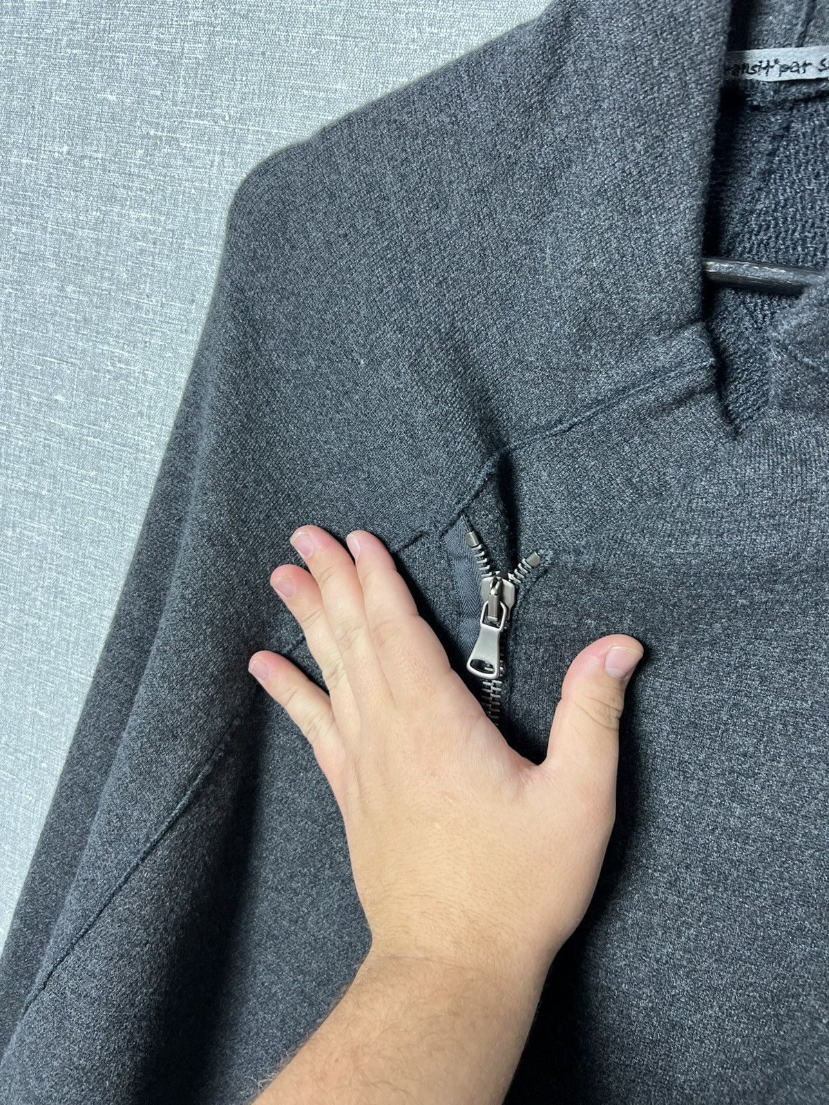 Transit Transit Par Such Asymmetric Zip Cardigan Coat Jacket Size L / US 10 / IT 46 - 6 Thumbnail