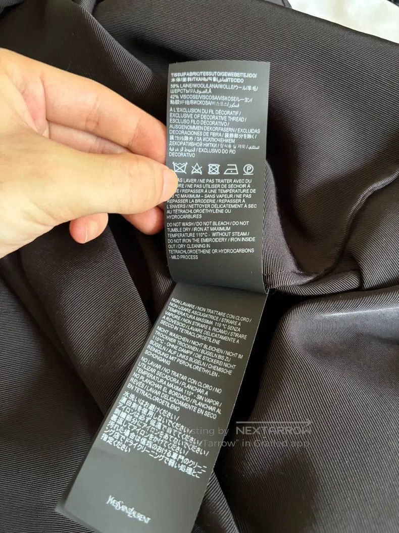 Saint Laurent Paris Saint Laurent Paris size 41 Bowtie Shirt Size US XL / EU 56 / 4 - 5 Thumbnail