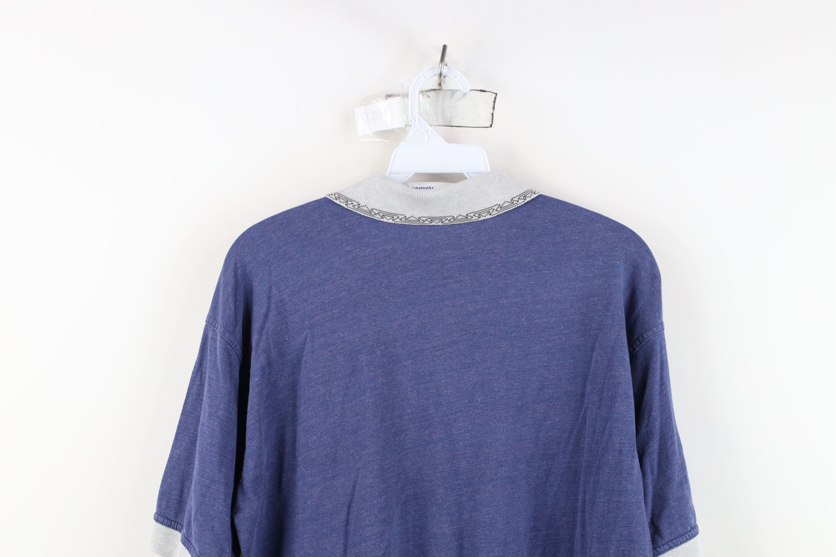 Reebok Vintage 90s Reebok Greg Norman Knit Golf Polo Shirt Blue Size US M / EU 48-50 / 2 - 13 Thumbnail