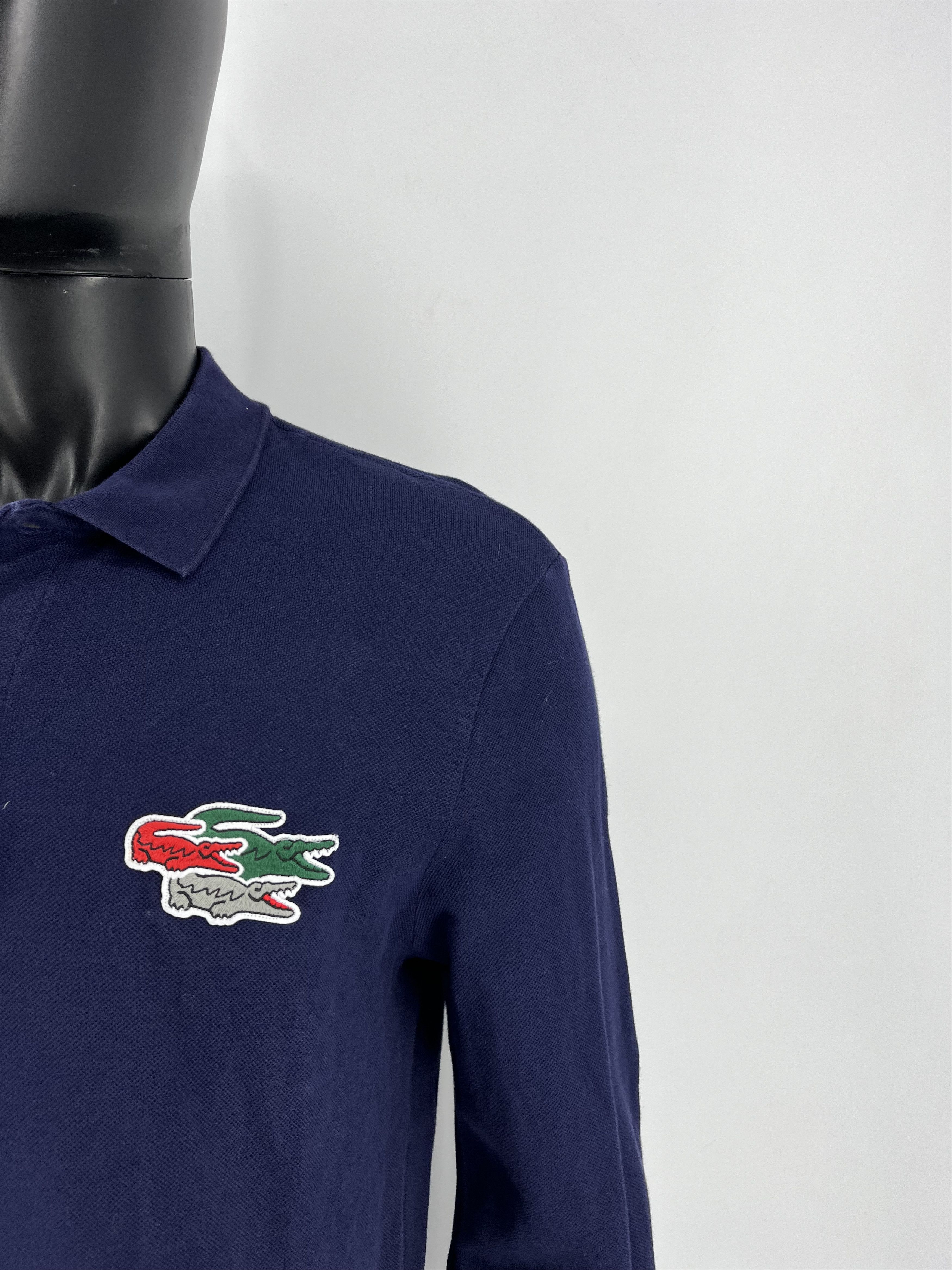 Lacoste × Vintage Lacoste Men's Long Sleeve Holiday Croc Regular Fit Polo Size US L / EU 52-54 / 3 - 6 Thumbnail