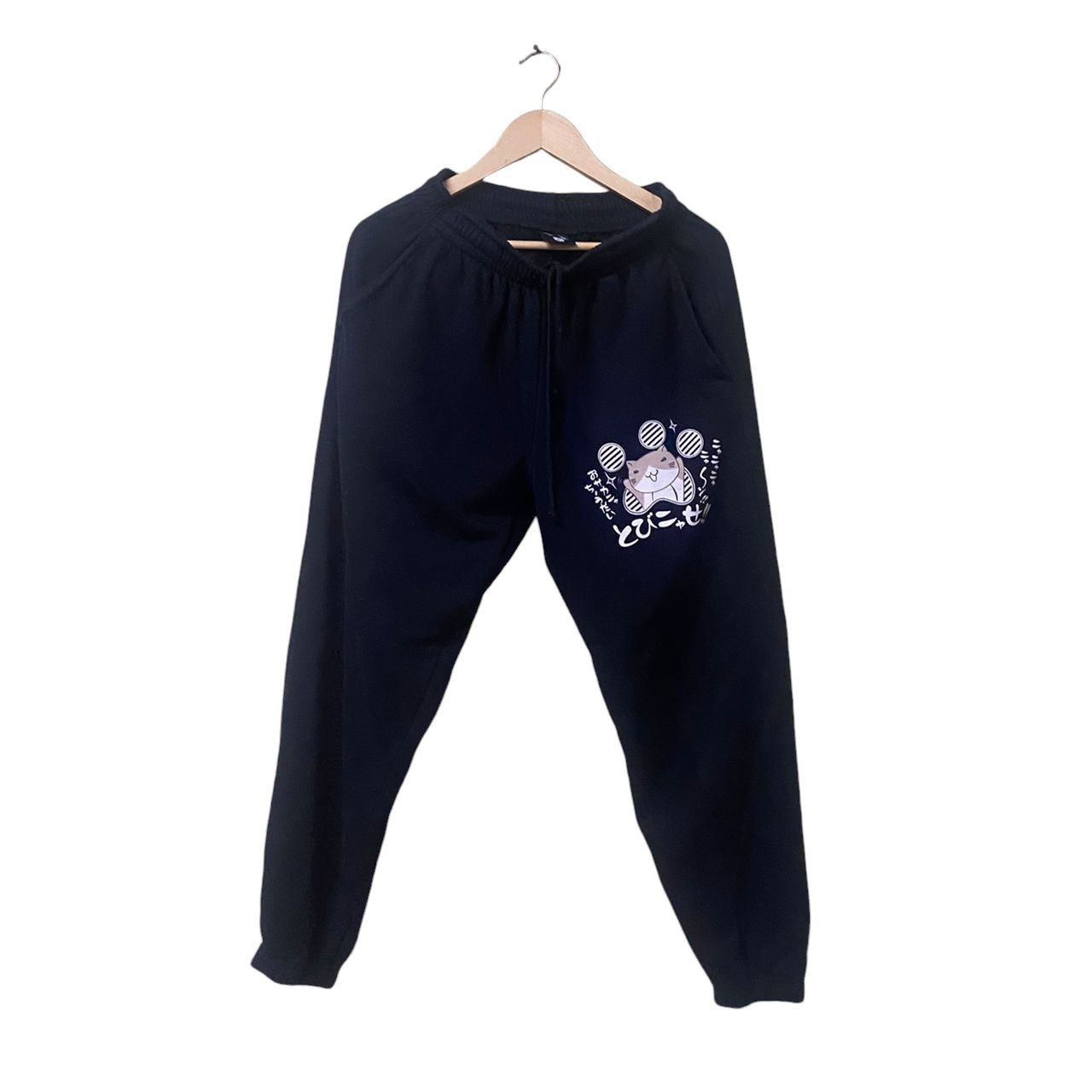 Japanese Brand Sweatpants nelobuchisan black big logo Size US 32 / EU 48 - 1 Thumbnail