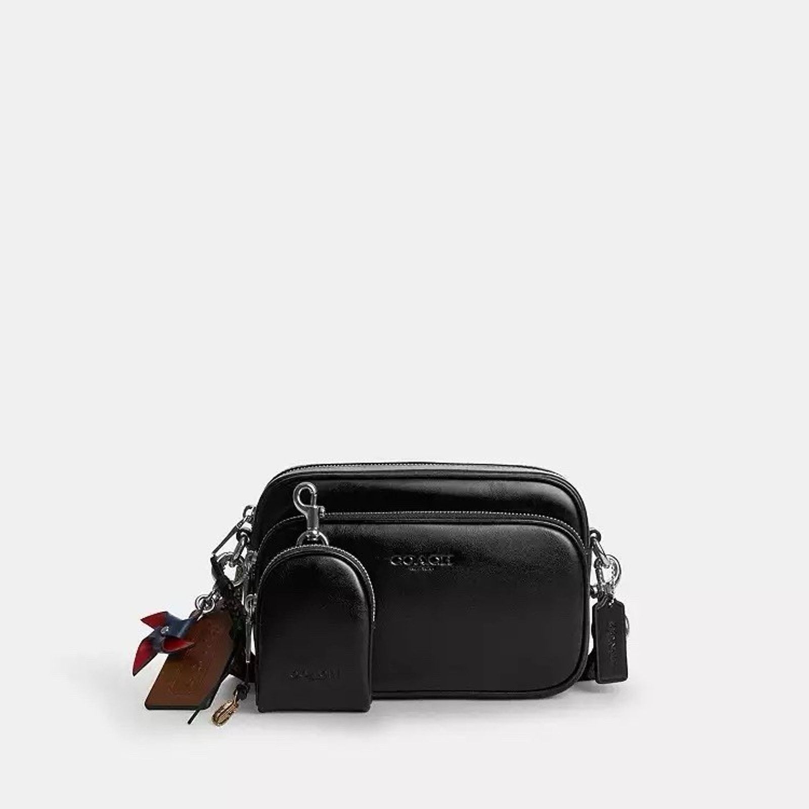 Coach NWT Coach Finlay Crossbody Bag Charm CEA71 Silver/Black Size ONE SIZE - 9 Thumbnail