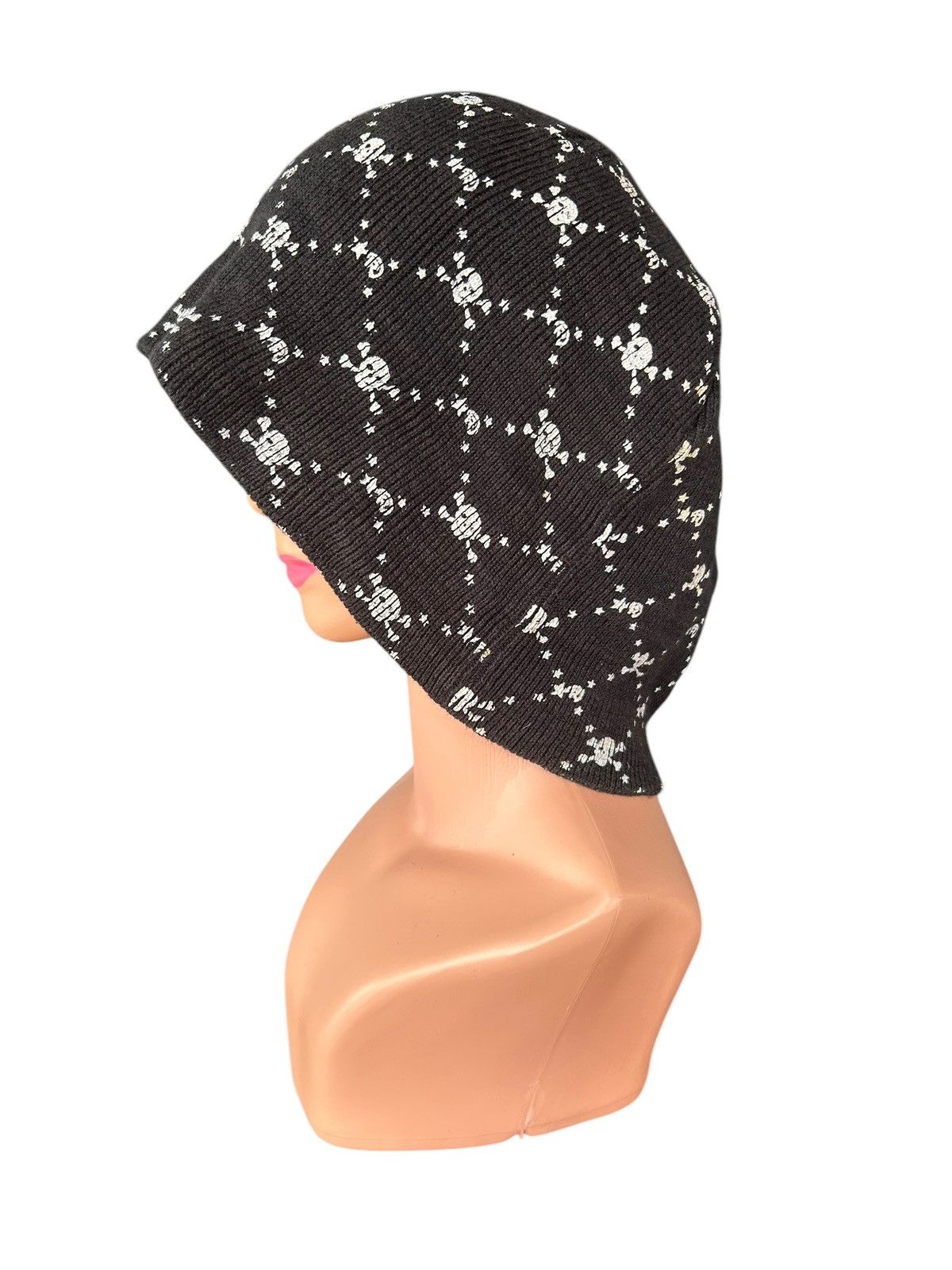 Japanese Brand Sunfaded Skull Japanese Punk Bondage Style Big Beanie Hats Size ONE SIZE - 4 Thumbnail