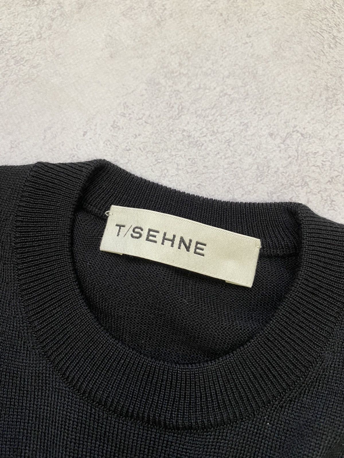 Other T/SEHNE Womens Black Knit Wool Sweater Size 46 Size L / US 10 / IT 46 - 8 Thumbnail