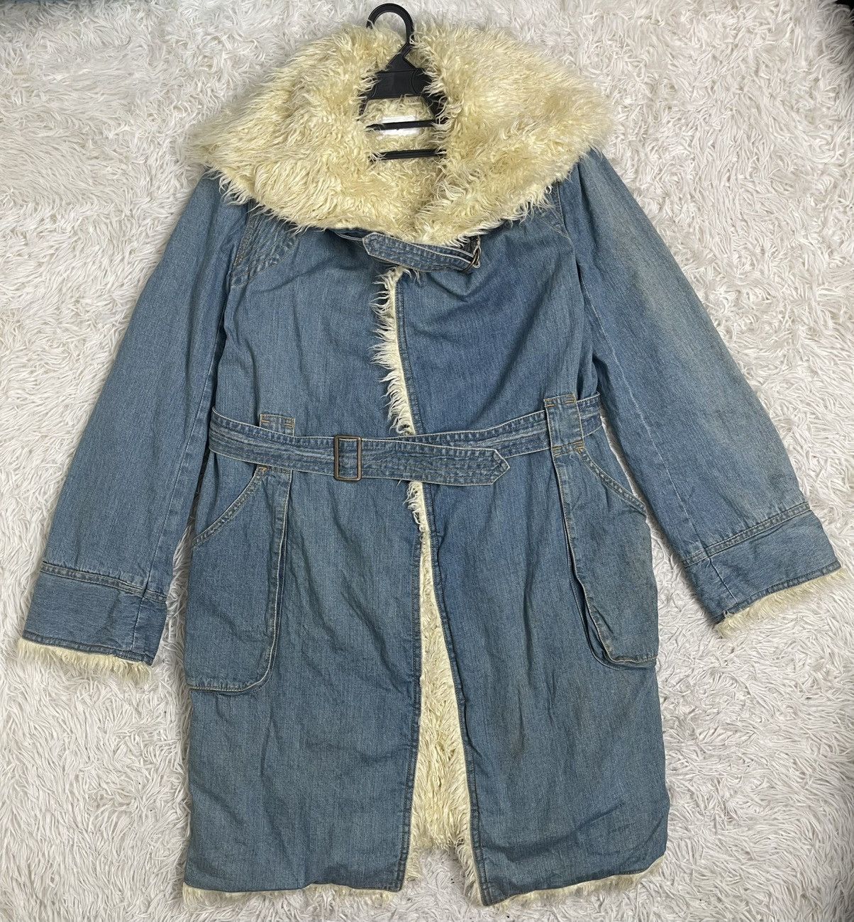 Tsumori Chisato Faux fur denim coat the jacket