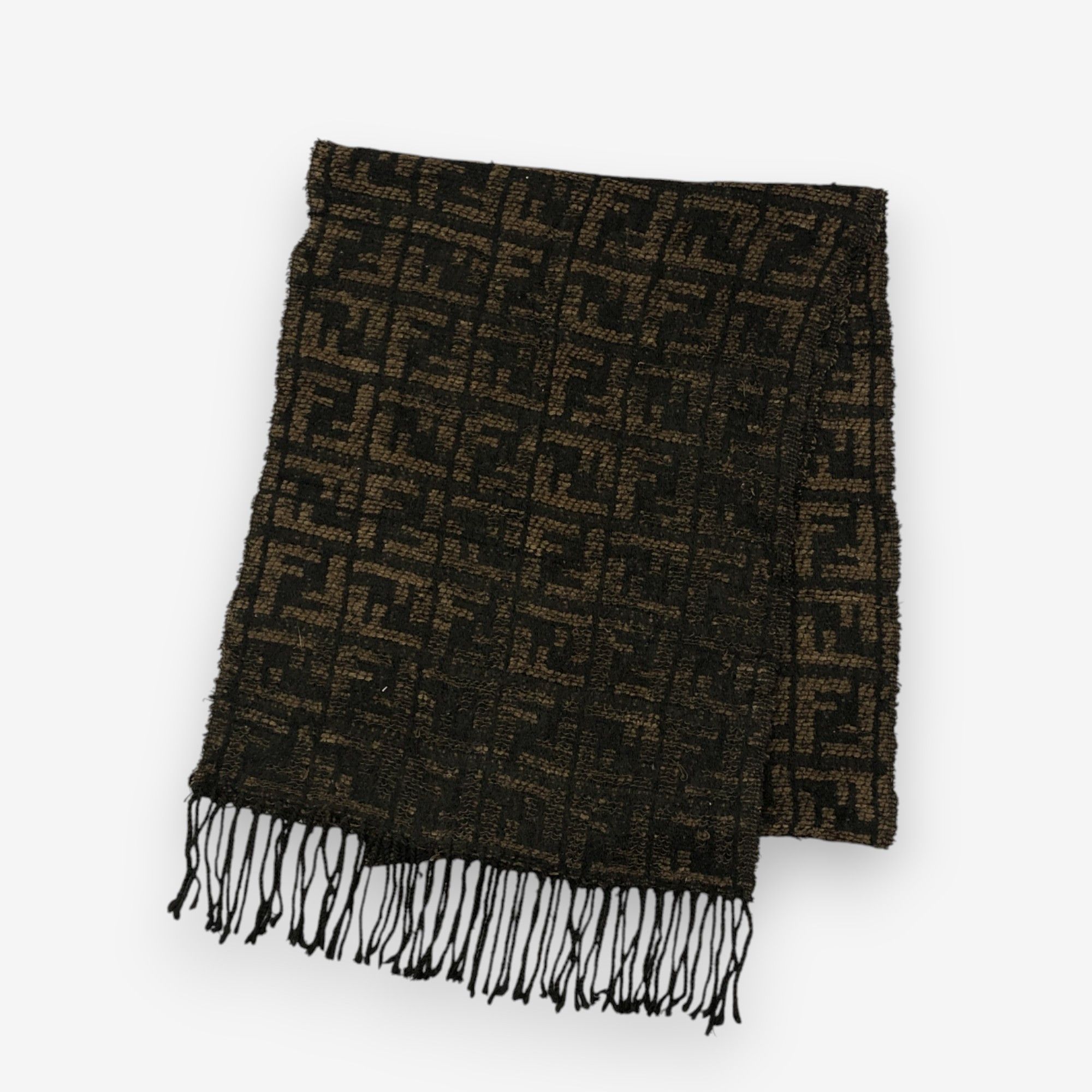 Japanese Brand Vintage Fendi Scarf Muffler Wool FF Monogram Scarves Size ONE SIZE - 3 Thumbnail