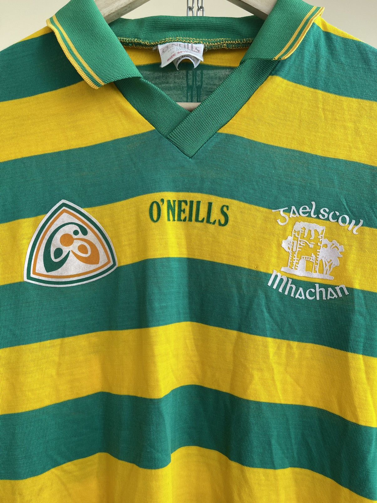 O'Neills GAA Gaelic Football Striped Long Sleeve Jersey 80s 90s Rugby Size US S / EU 44-46 / 1 - 4 Thumbnail