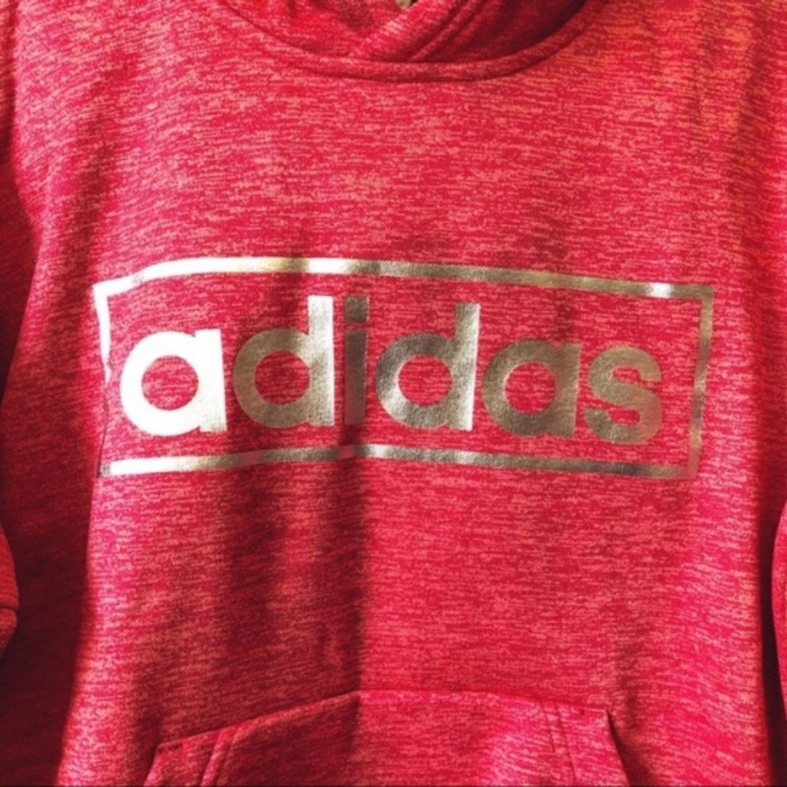 Adidas adidas Pink Metallic Graphic Hoodie Size S / US 4 / IT 40 - 8 Thumbnail