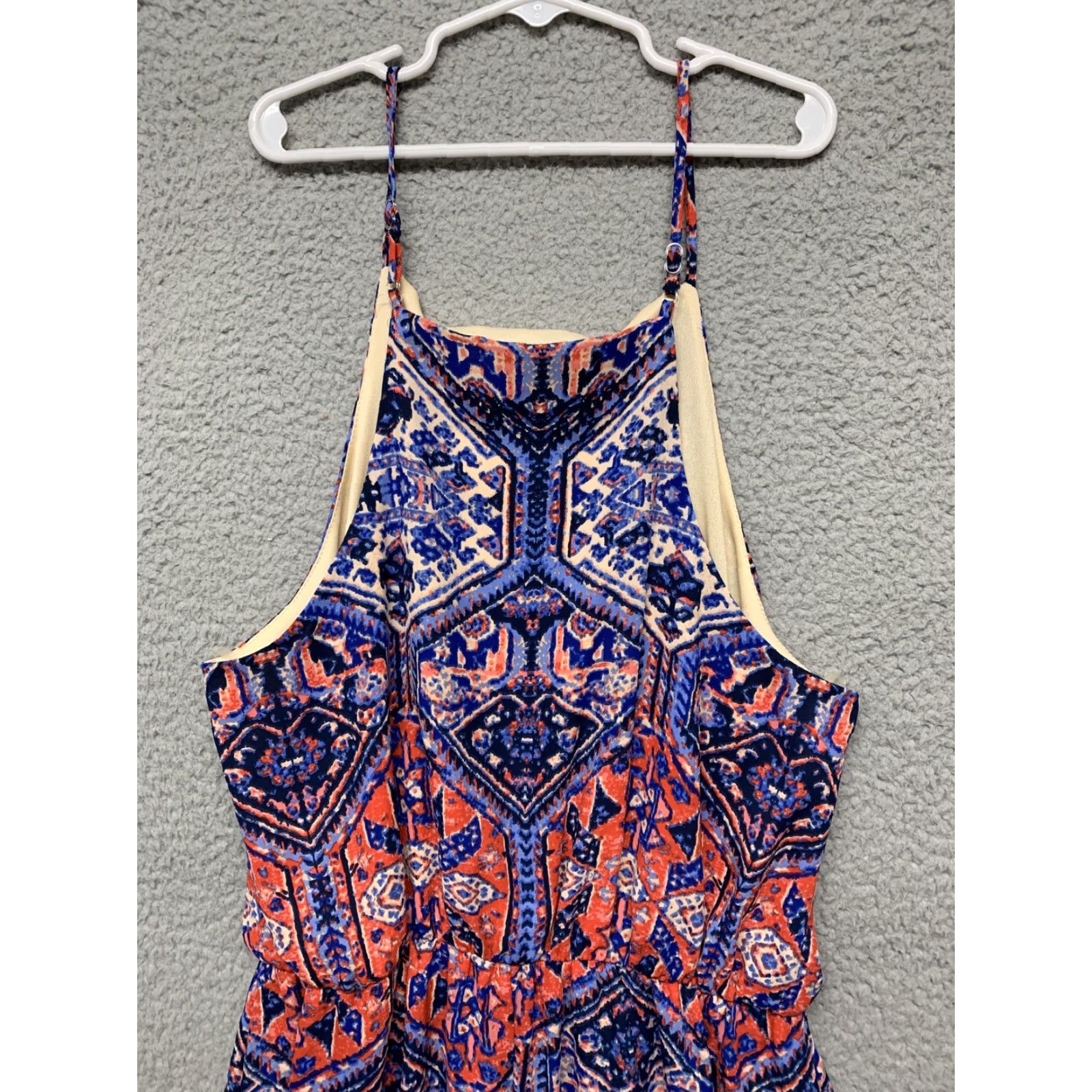 Vintage Everly Dress NWT Womens S Sundress Spaghetti Strap Elastic Waist Lined USA Red Blue Ivory Knee Length Vestless? Size S / US 4 / IT 40 - 5 Thumbnail