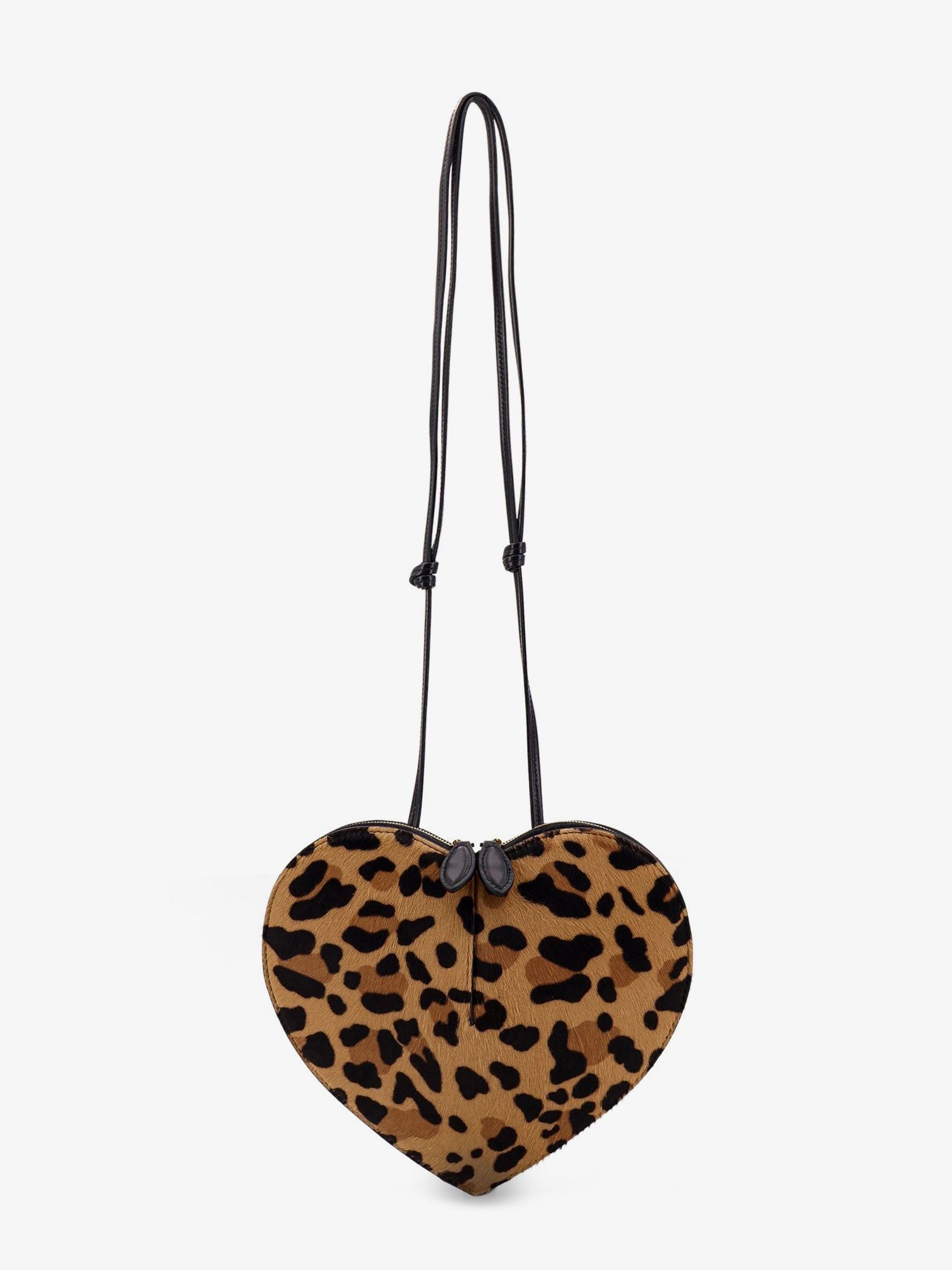 Alaia Le Coeur Leopard Haircalf Shoulder Bag, Women's