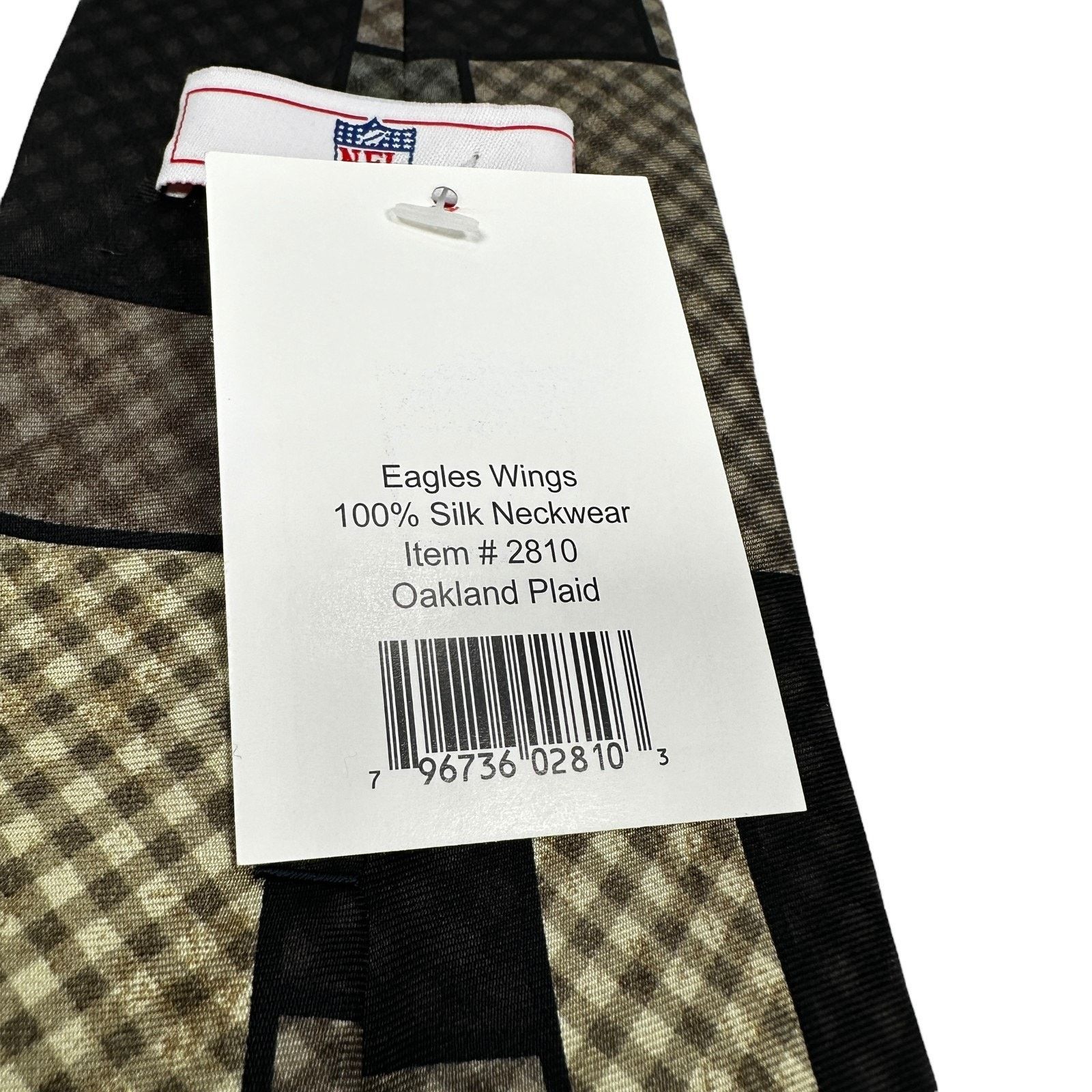 Other Oakland Las Vegas Tie Black Brown 3.75” x 57” Eagles Wings Size ONE SIZE - 4 Thumbnail