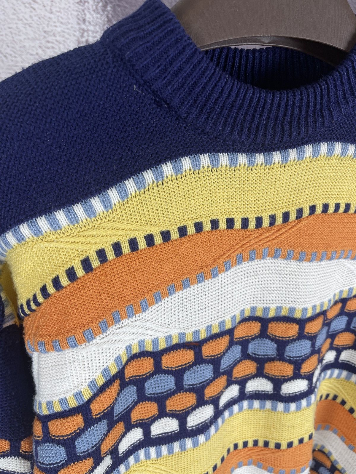 Vintage Vintage coogi style coloured cable knit sweater oversized Size US M / EU 48-50 / 2 - 7 Thumbnail