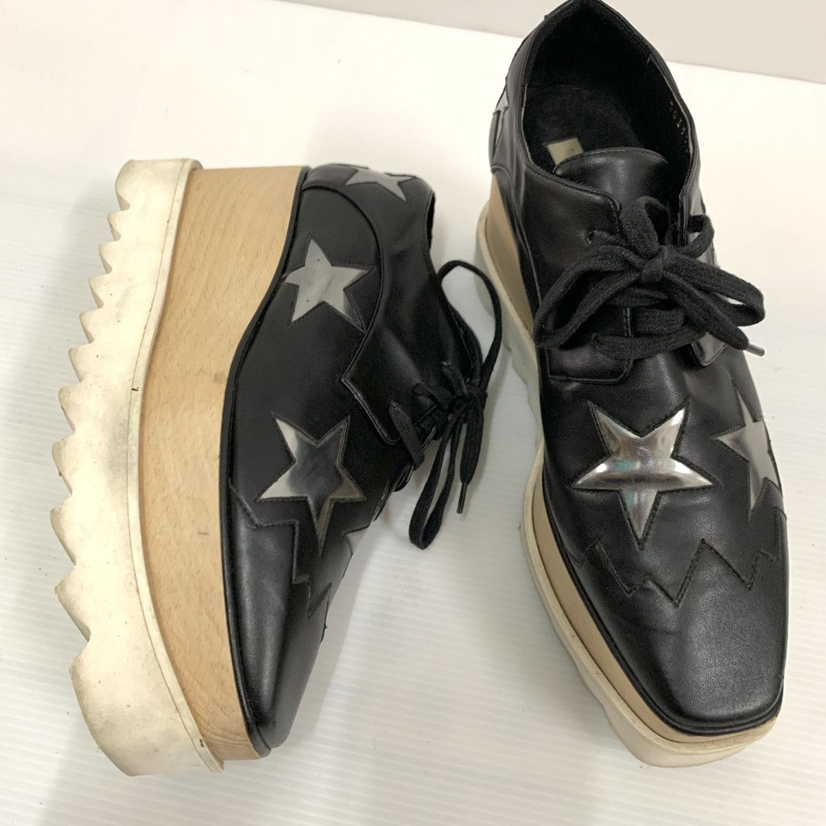 Stella McCartney Authentic Stella McCartney Leather Black Shoes Size US 5.5 / IT 35.5 - 2 Thumbnail
