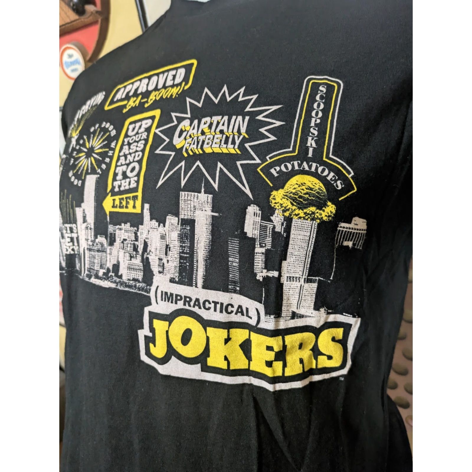 Tultex Impractical Jokers T Shirt TV Show Catchphrases Medium Black Tultex Cotton Graphic Tee Men L Mens Size US L / EU 52-54 / 3 - 2 Thumbnail