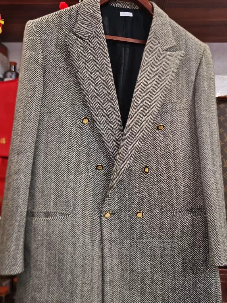 Brioni Brioni Alpaca herringbone winter coat Size US XXL / EU 58 / 5 - 2 Thumbnail
