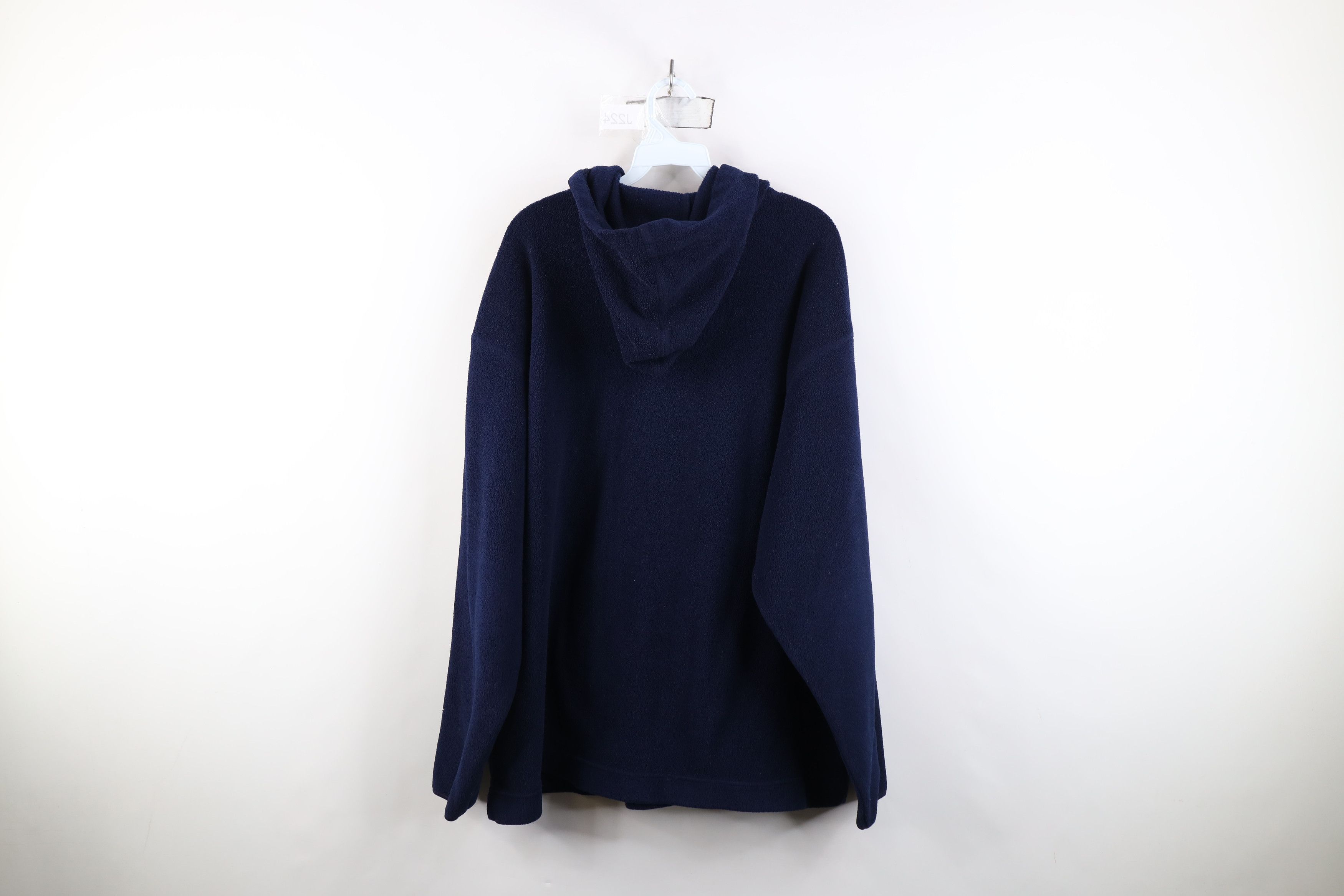 Vintage Vintage 90s Bike Baggy Fit Fleece Hoodie Sweatshirt Blue Size US XL / EU 56 / 4 - 12 Thumbnail