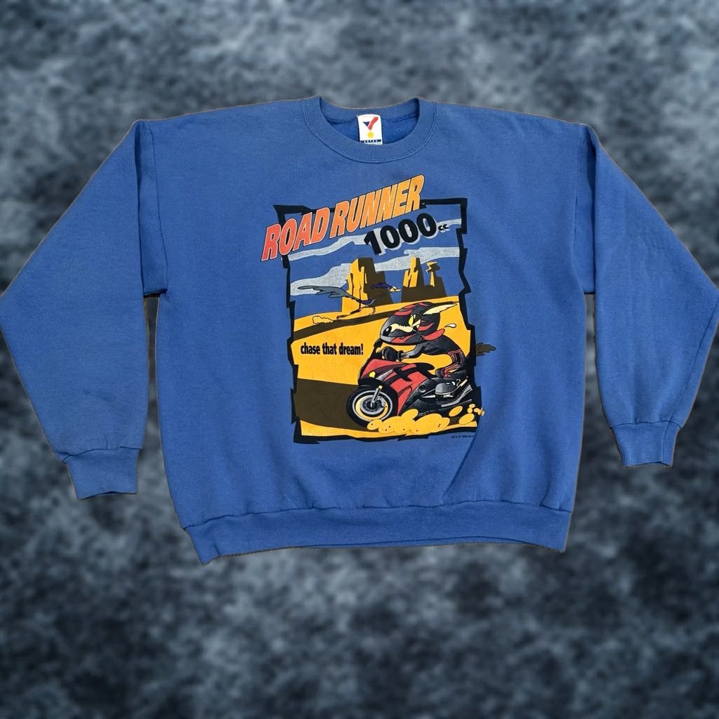 Vintage VINTAGE Looney Tunes Wile E Coyote Roadrunner Sweatshirt Mens XL 90s Vtg Size US XL / EU 56 / 4 - 1 Thumbnail