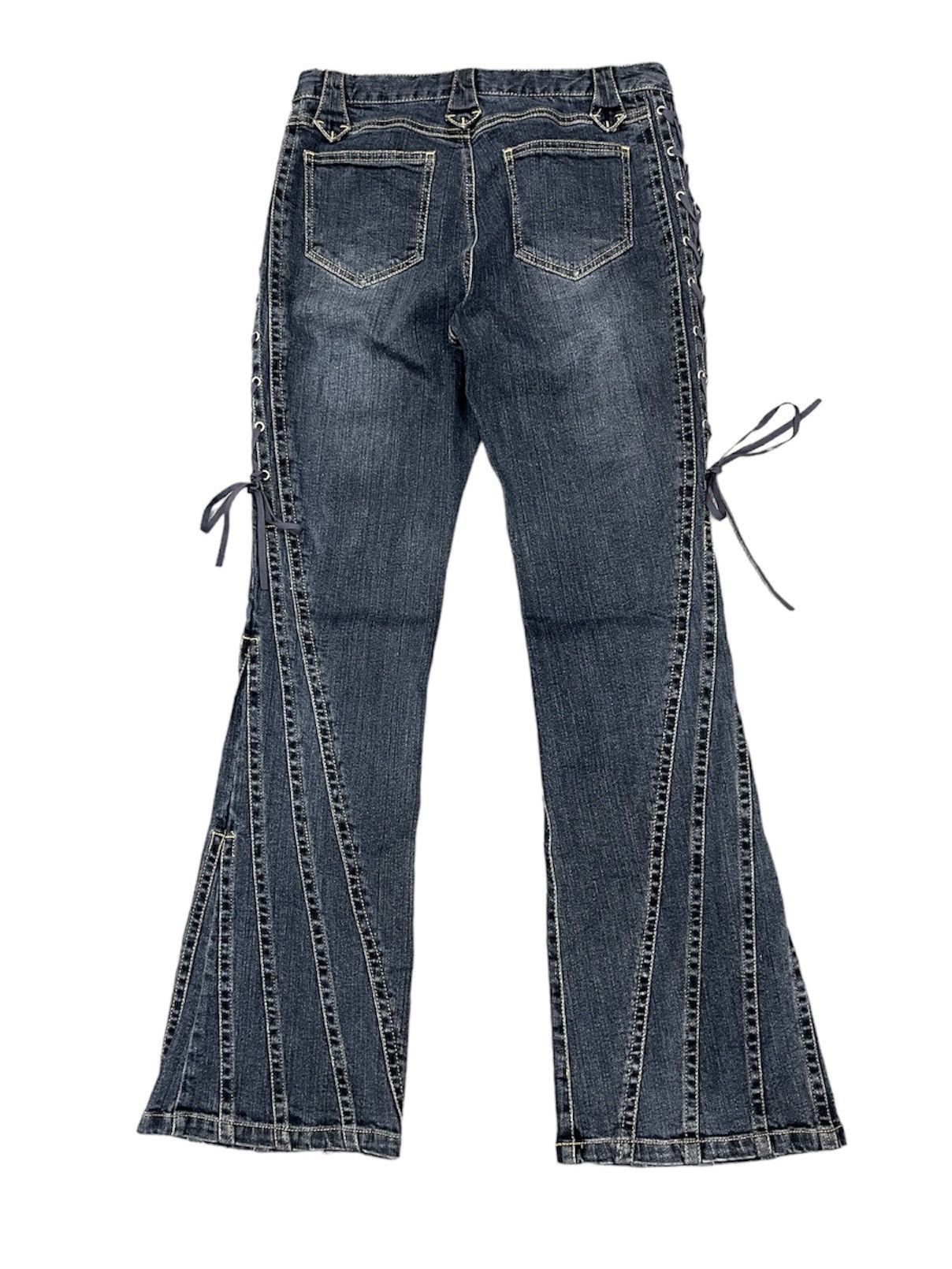 Japanese Brand Browdwin Lace Up Flared Pants Size US 28 / EU 44 - 2 Thumbnail