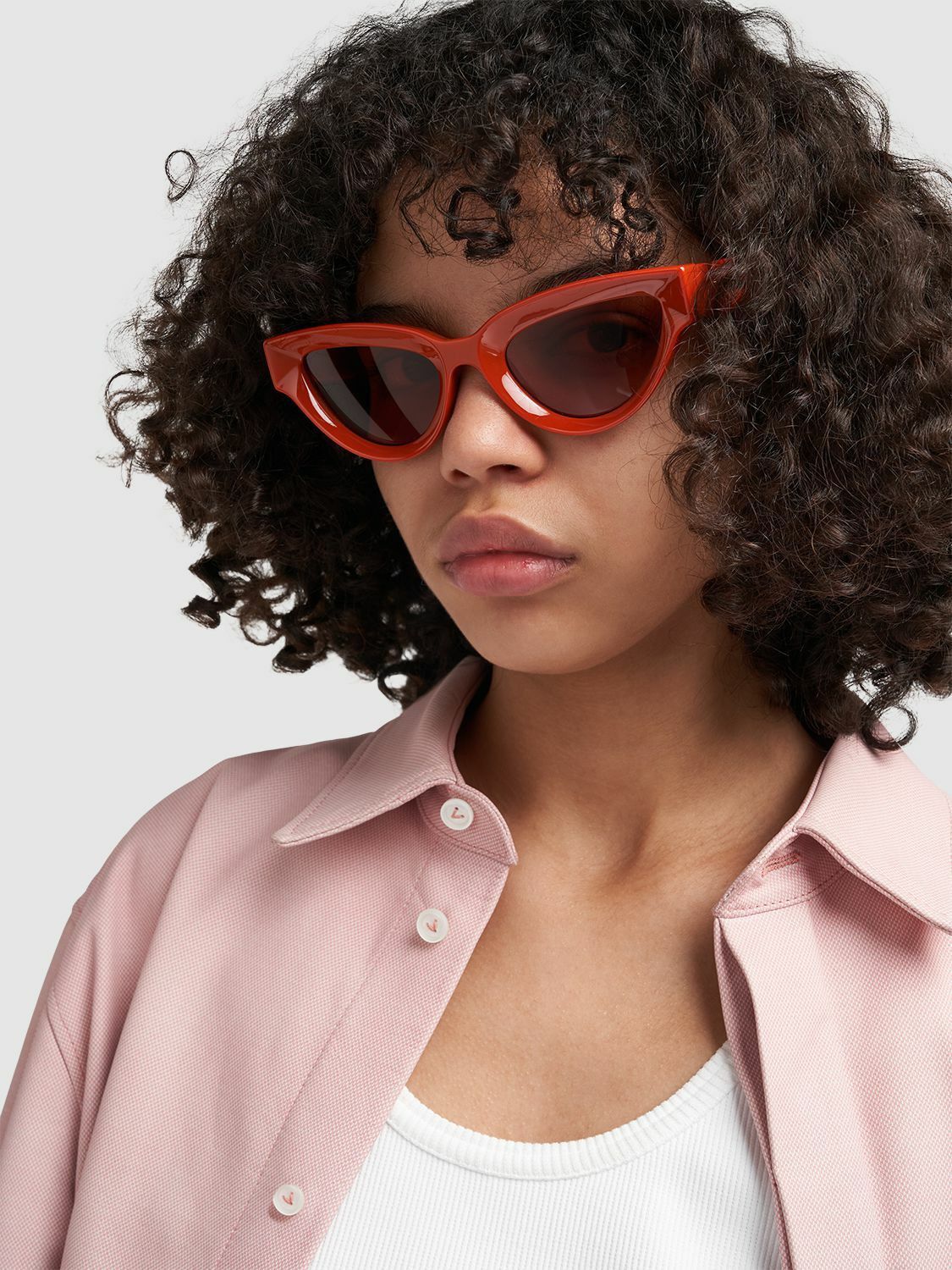 Bottega Veneta Orange BV1249S Sharp Cat Eye Acetate Sunglasses Size ONE SIZE - 7 Thumbnail
