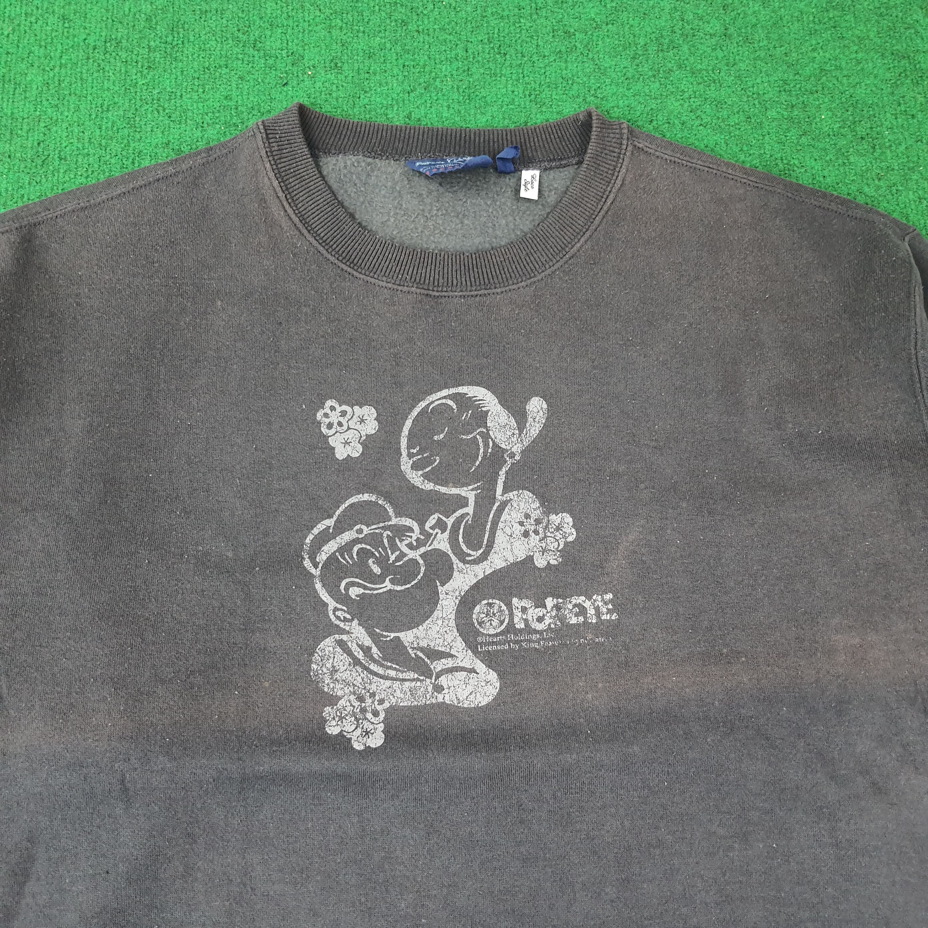 Vintage Vintage 90s POPEYE American Cartoon Sweatshirt C257N12 Size US L / EU 52-54 / 3 - 2 Thumbnail