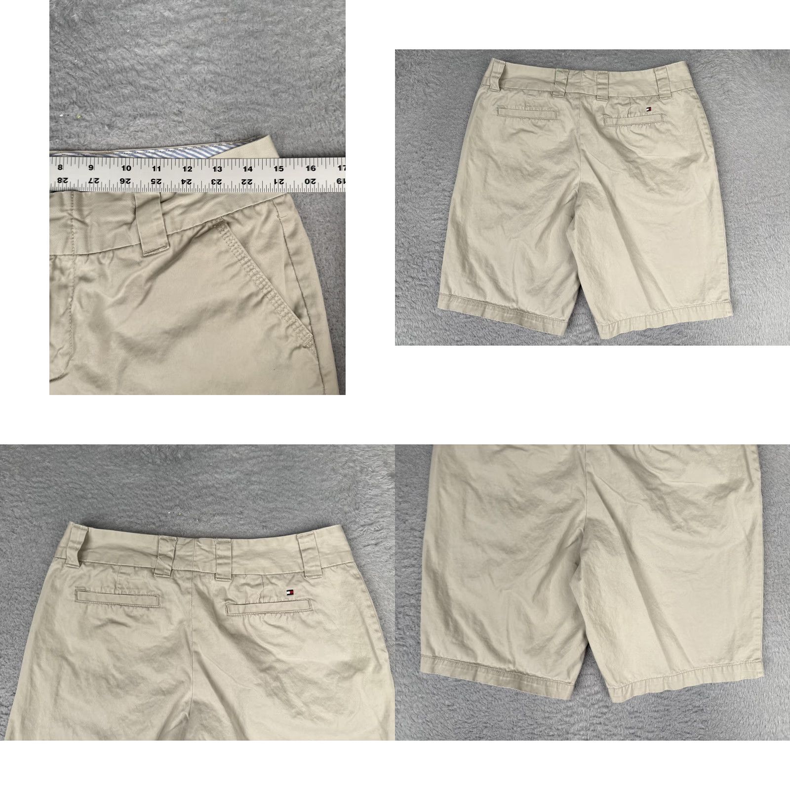 Tommy Hilfiger Tommy Hilfiger Shorts Womens 6 Beige Chino Twill Flat Front Casual Summer 28x10 Size 28" / US 6 / IT 42 - 9 Thumbnail