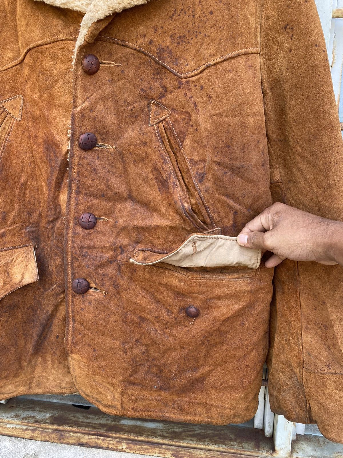 Schott × Vintage × Western Rise Schott Western Shearling Suede Jacket Vintage 90s Size US M / EU 48-50 / 2 - 10 Thumbnail