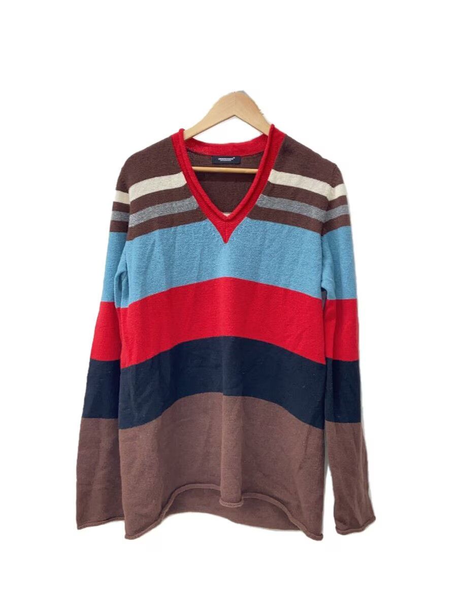 Undercover Striped Raw Seam Wool Knit Sweater Size US L / EU 52-54 / 3 - 1 Thumbnail