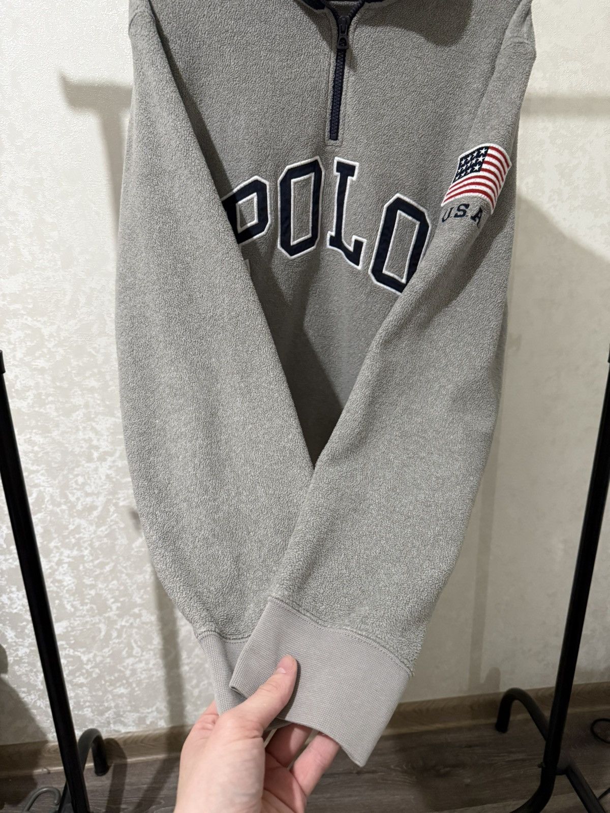 Polo Ralph Lauren POLO RALPH LAUREN USA FLEECE KNIT 1/4 ZIP SWEATSHIRT MEN Y2K Size US L / EU 52-54 / 3 - 8 Thumbnail