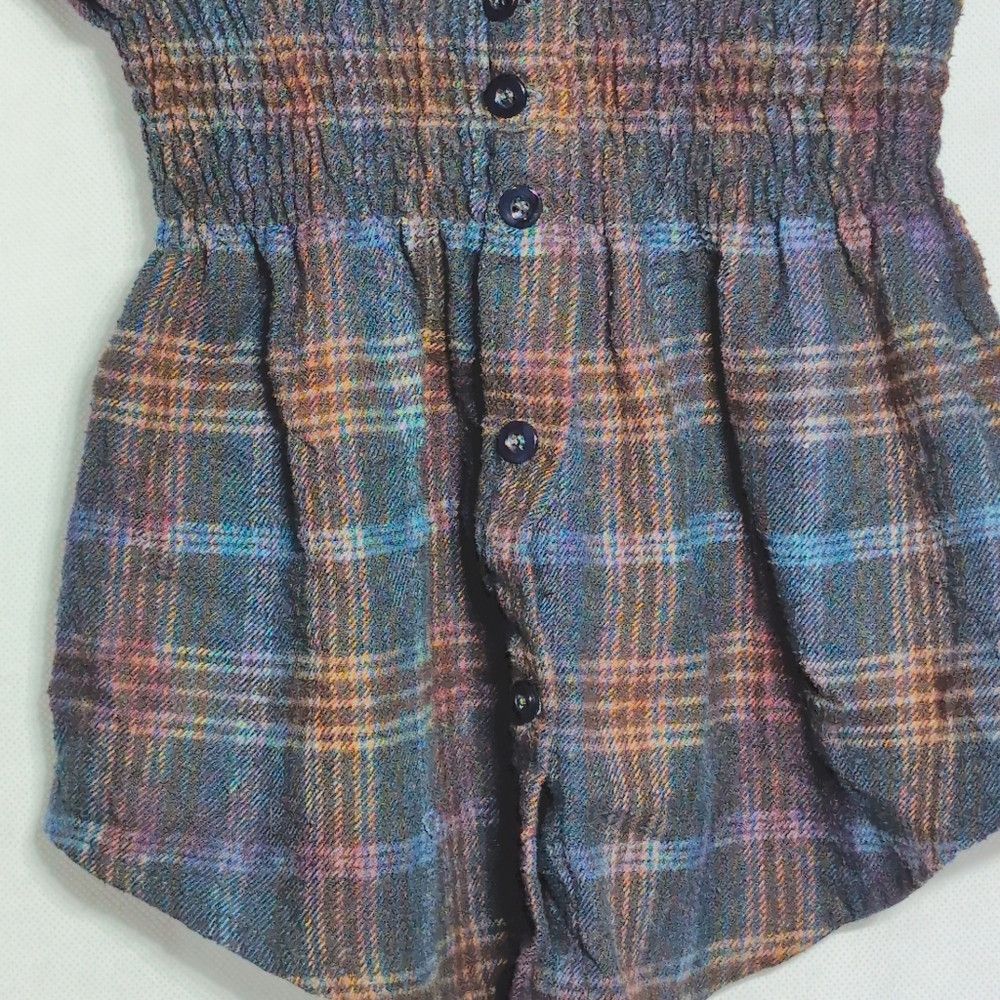 Other Vintage Wet Seal Sz S Plaid Button-Up Shirt with Smocked Wa Size S / US 4 / IT 40 - 2 Thumbnail
