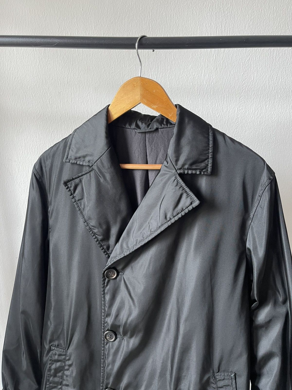 Prada Vintage Prada Nylon Long Coat 96 Size US L / EU 52-54 / 3 - 4 Thumbnail