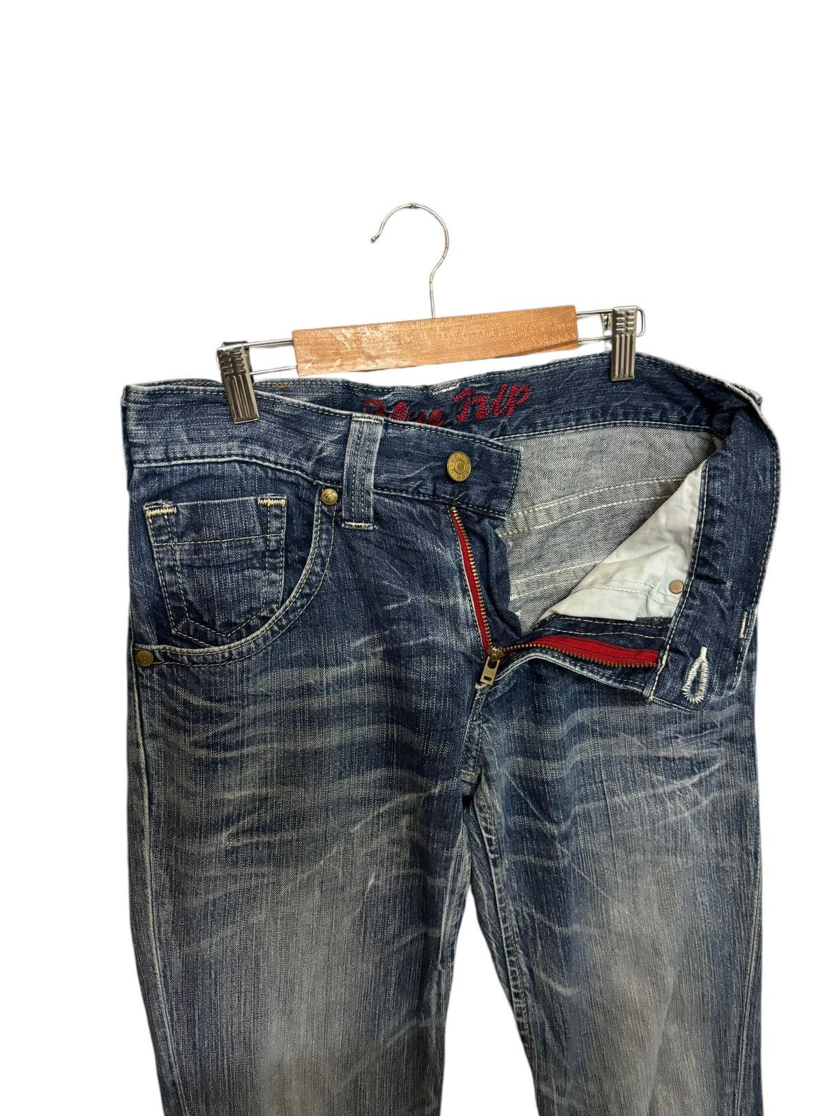 Edwin × If Six Was Nine × Japanese Brand Vintage Edwin Blue Trip Flare Jeans Size US 32 / EU 48 - 5 Thumbnail