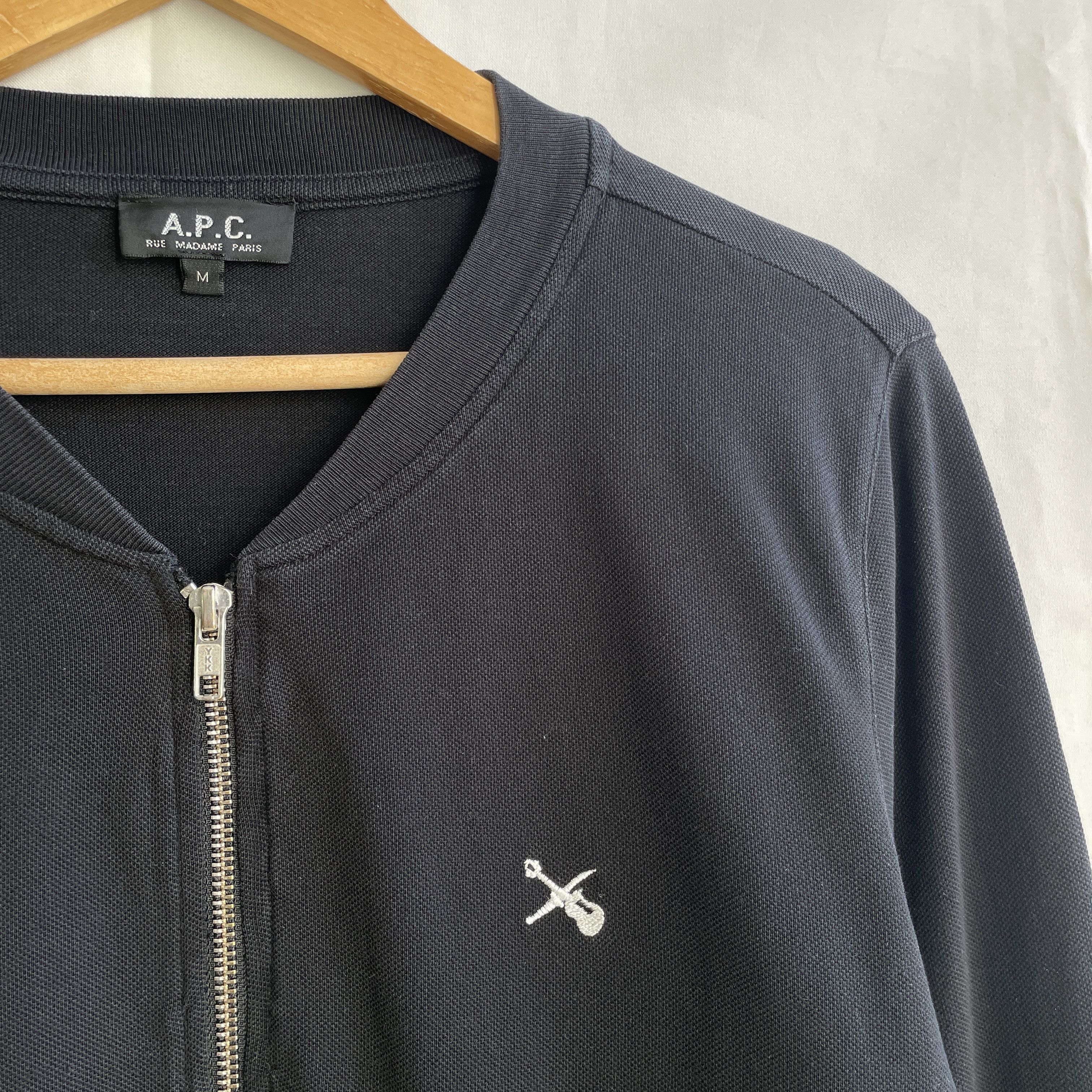 A.P.C. A.P.C. Lightweight Cotton Zip-Up Bomber Cardigan Size M Size US M / EU 48-50 / 2 - 4 Thumbnail