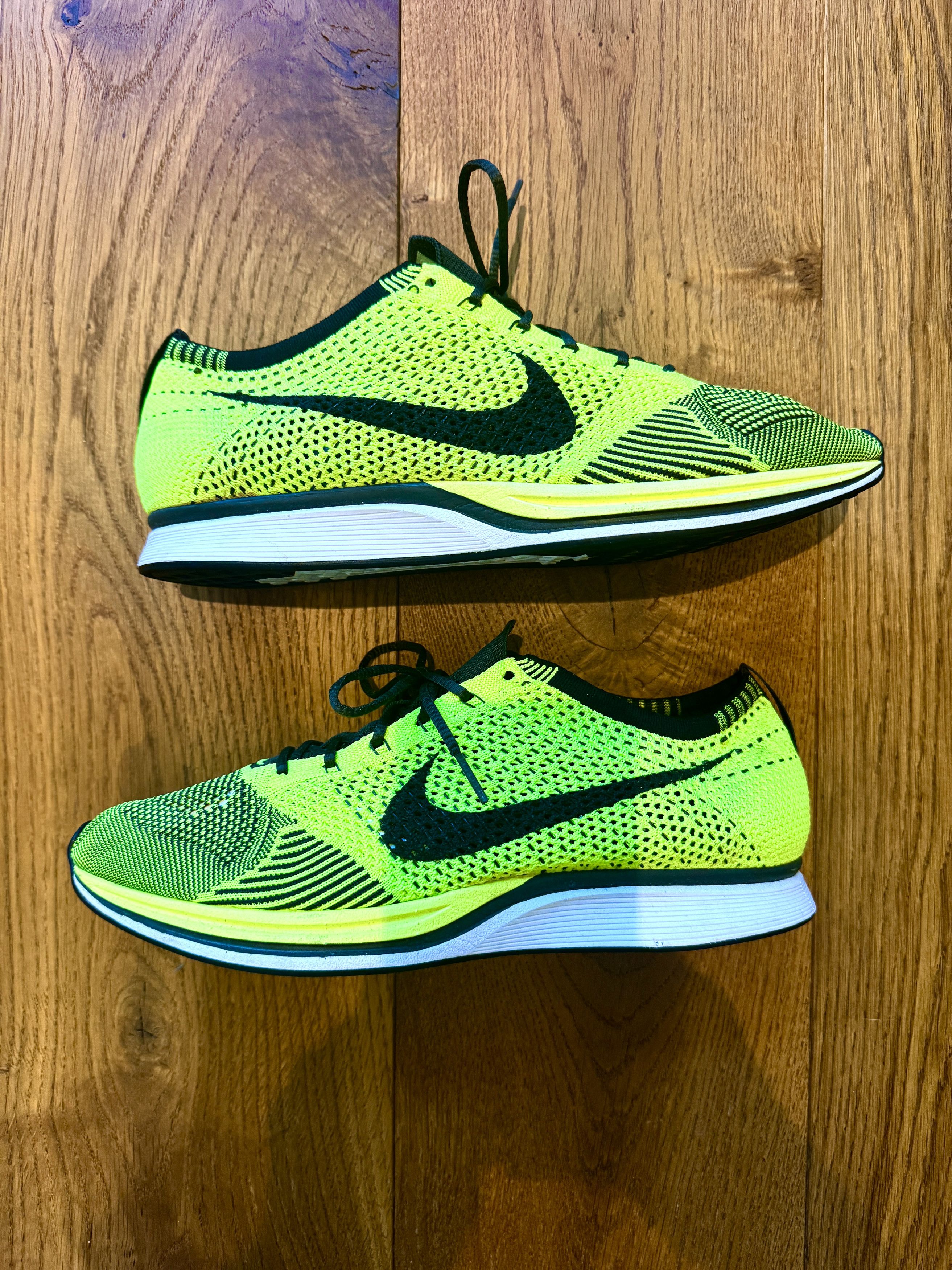 NIKE AIR FLYKINT TRAINER+ RACER BLACK SEQUOIA OLIVE GREEN WHITE 532984-030 Siz 9 Nike NIKE FLYKNIT TRAINER+ BLACK SEQUOIA GREEN | Grailed main image 2