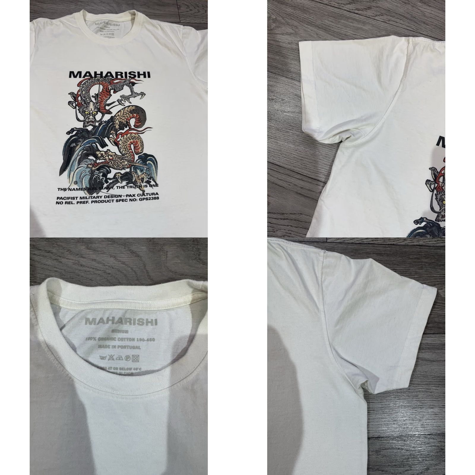 Maharishi Maharishi White T-Shirt Short Sleeve Crew Neck Size M Mens Size US M / EU 48-50 / 2 - 8 Thumbnail