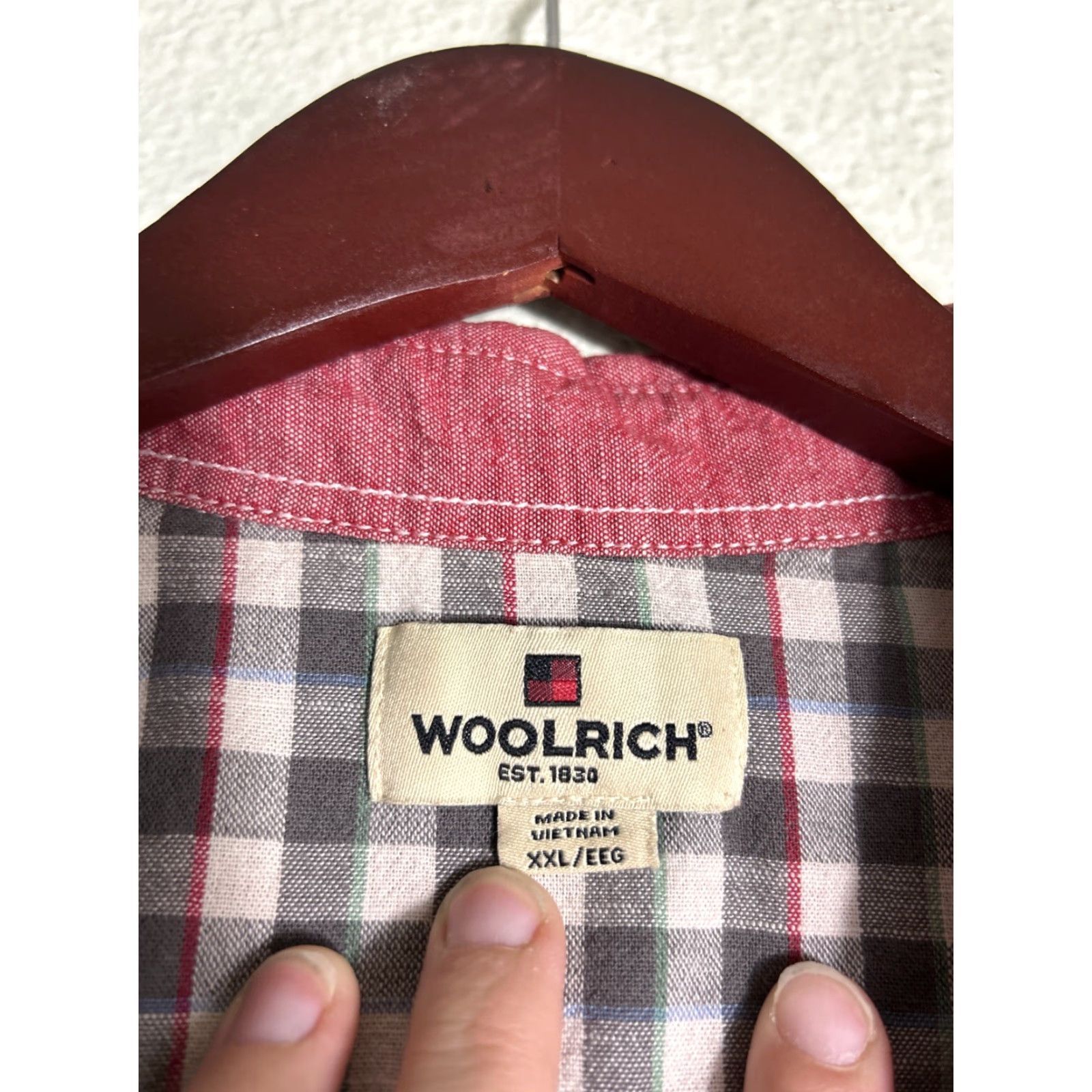 Vintage Woolrich Shirt Men 2XL Red Cotton Button-Up Short Sleeve Mens XXL Button-Up Shirt Size US XXL / EU 58 / 5 - 6 Thumbnail