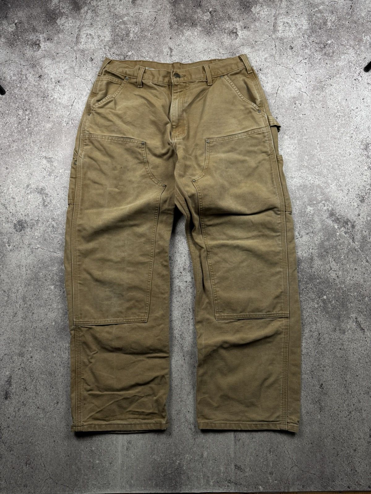 Carhartt 🟤Crazy Baggy Vintage Carhartt Double knee pants WorkWear🟤 Size US 36 / EU 52 - 4 Thumbnail