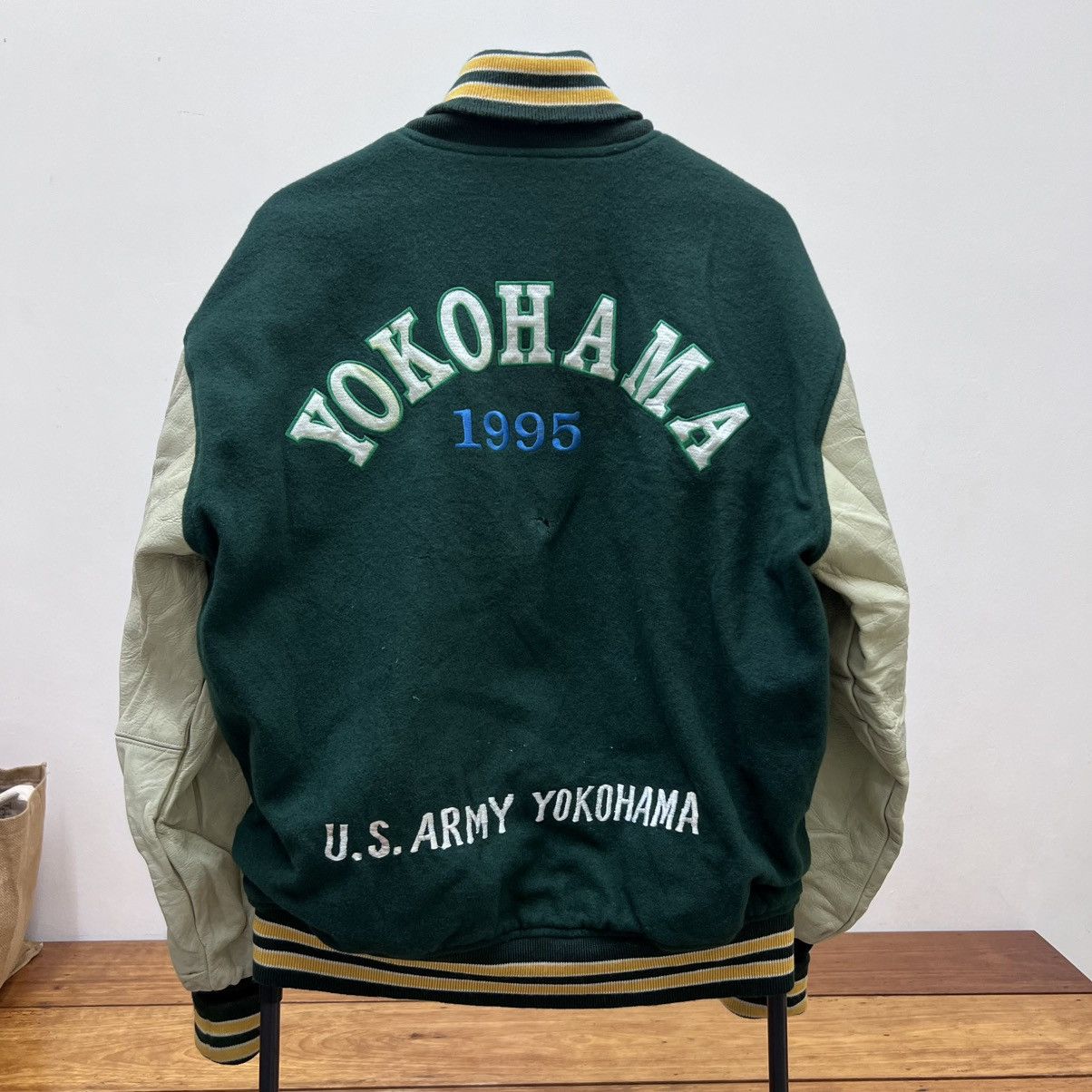 Vintage Vintage 1995 US Army Yokohama Varsity Jacket Rare Collector Size US L / EU 52-54 / 3 - 1 Thumbnail