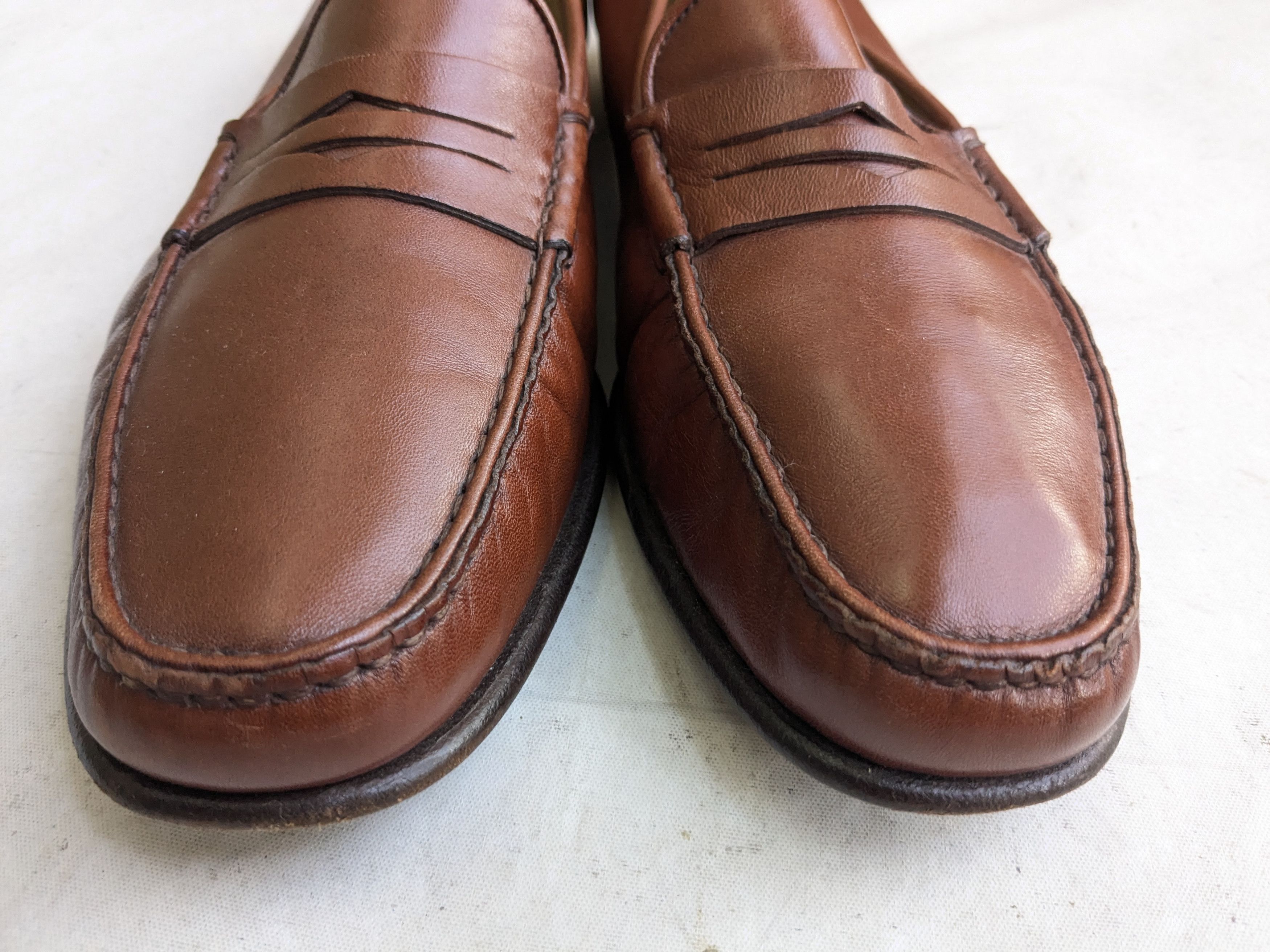 Santoni Santoni Penny Loafers Brown Leather 10.5 D Slip Ons Size US 10.5 / EU 43-44 - 2 Thumbnail