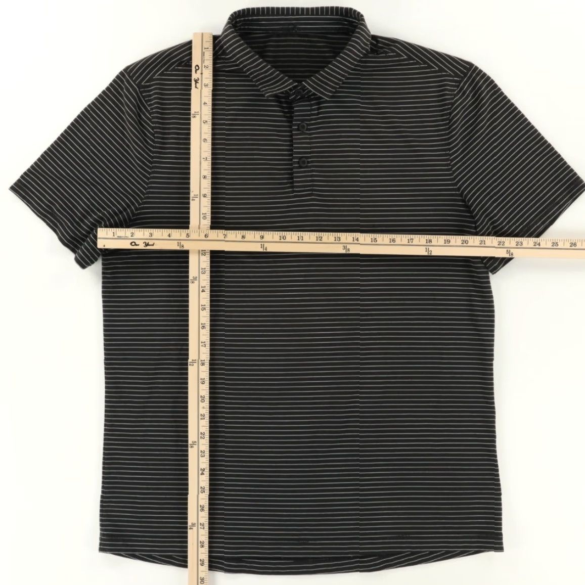 Lululemon Lululemon Evolution Striped Polo Shirt Black Men's L Size US L / EU 52-54 / 3 - 3 Thumbnail