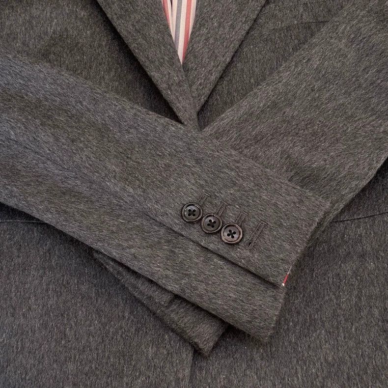 Thom Browne Thom Browne size0 Rivet decorated lapel full cashmere coat Size ONE SIZE - 5 Thumbnail