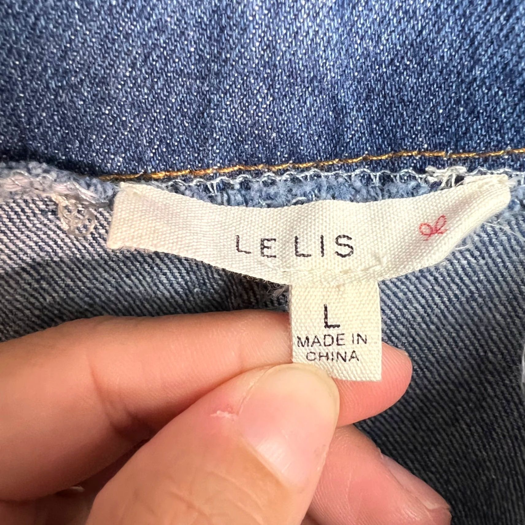 Denime Le Lis Jeans Large Womens High-Waisted Wide Leg Denim With Belt Size 36" / US 14 / IT 50 - 3 Thumbnail