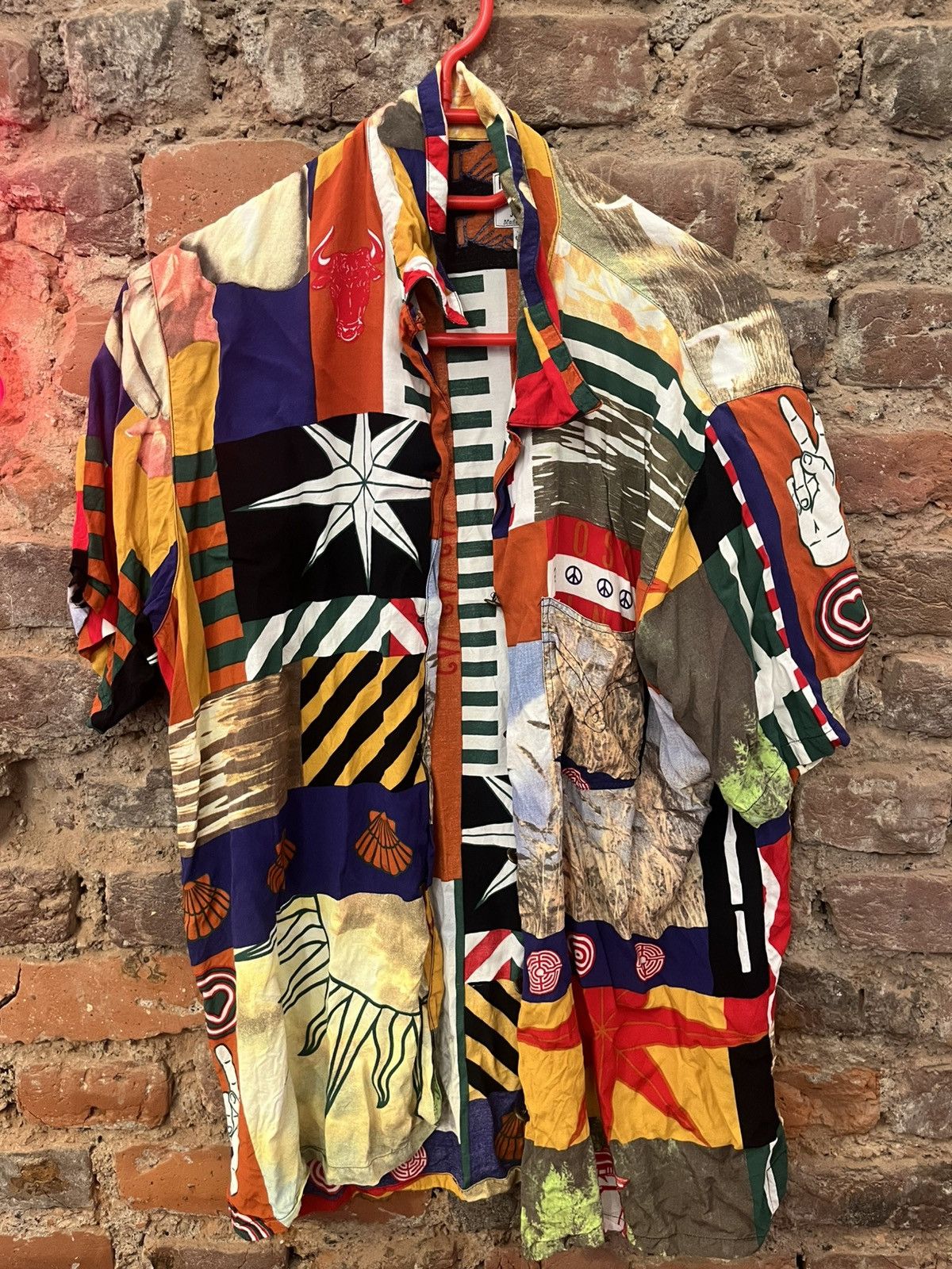 Moschino Moschino Jeans Kollektion 90s Shirt Patchwork Italy Size S / US 4 / IT 40 - 2 Thumbnail