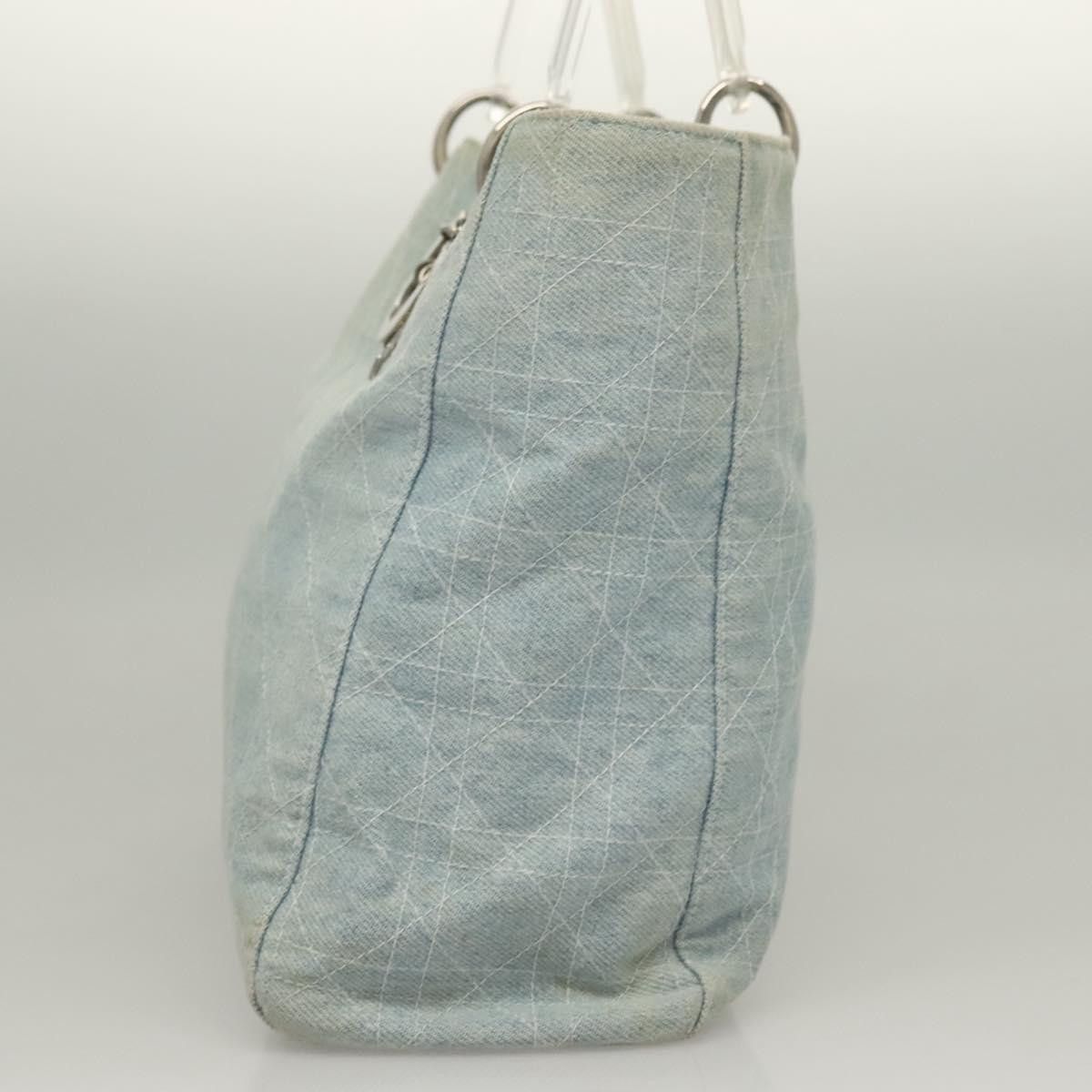 Dior DIOR Canage Hand Bag Denim Light Blue Silver Size ONE SIZE - 4 Thumbnail